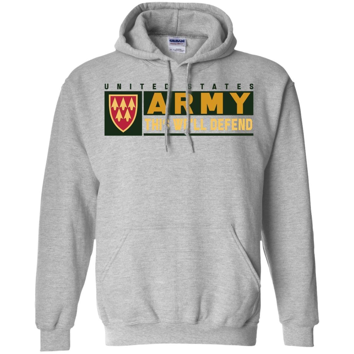 US Army 32ND AIR AND MISSILE DEFENSE COMMAND- This We'll Defend T-Shirt On Front For Men-TShirt-Army-Veterans Nation