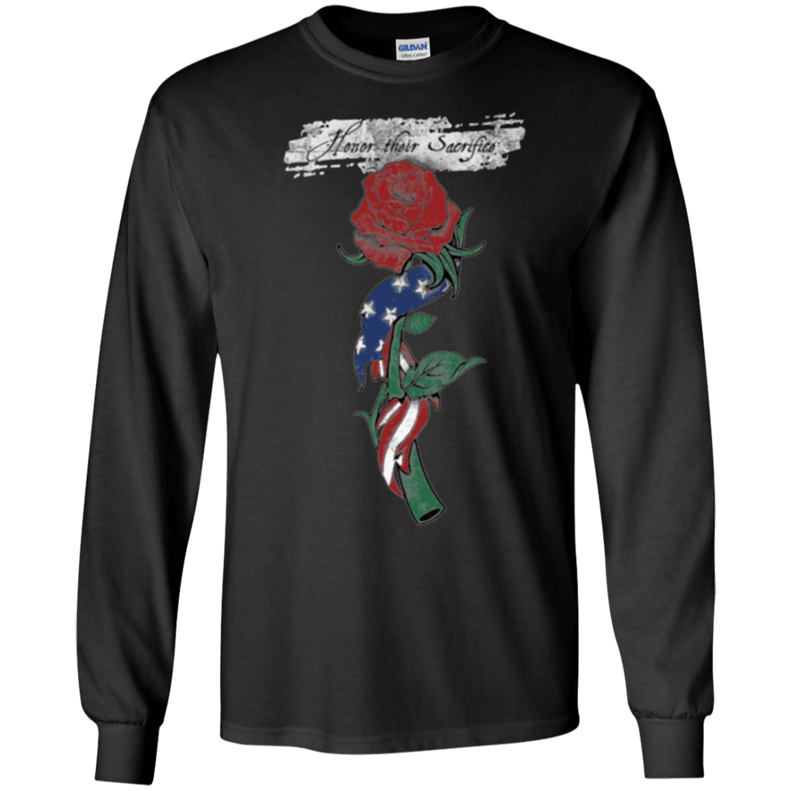 Military T-Shirt "Honor Their Sacrifice"-TShirt-General-Veterans Nation