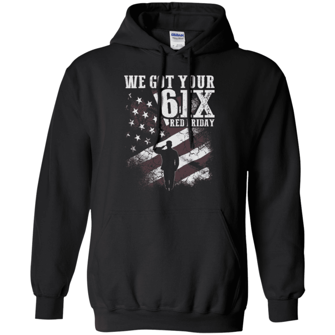 Military T-Shirt "WE GOT YOUR SIX RED FRIDAY"-TShirt-General-Veterans Nation