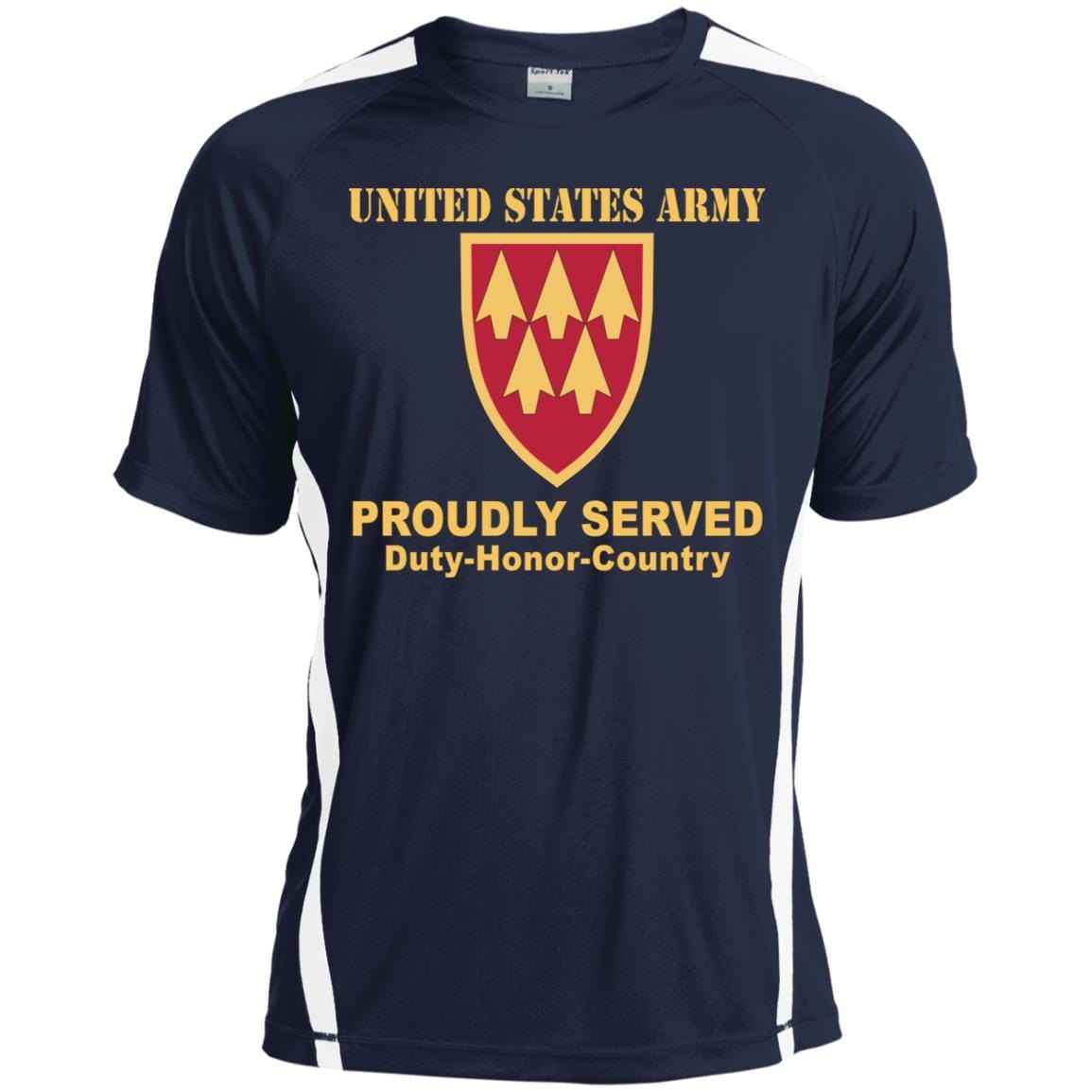 US ARMY 32ND AIR AND MISSILE DEFENSE COMMAND - Proudly Served T-Shirt On Front For Men-TShirt-Army-Veterans Nation