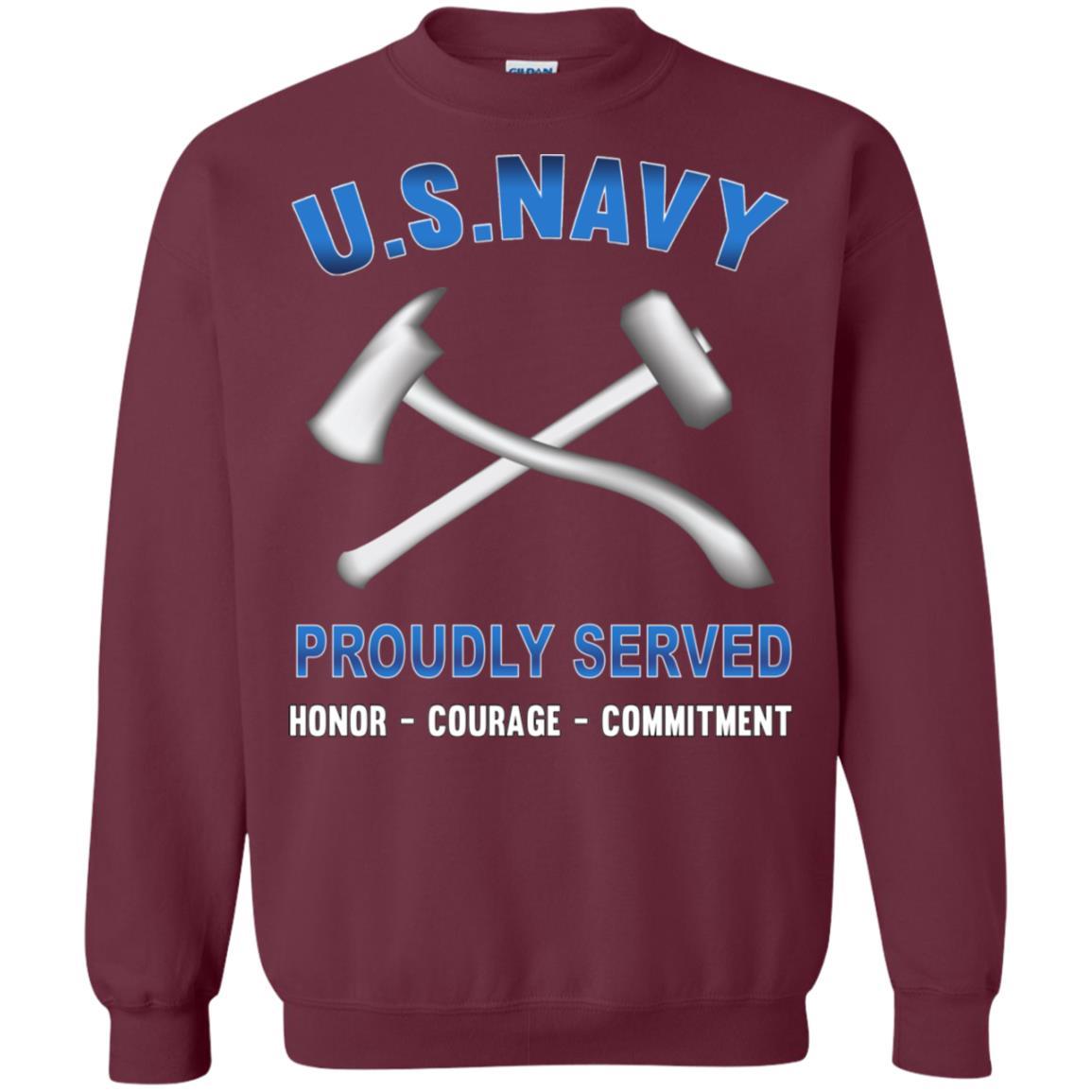 Navy Damage Controlman Navy DC - Proudly Served T-Shirt For Men On Front-TShirt-Navy-Veterans Nation