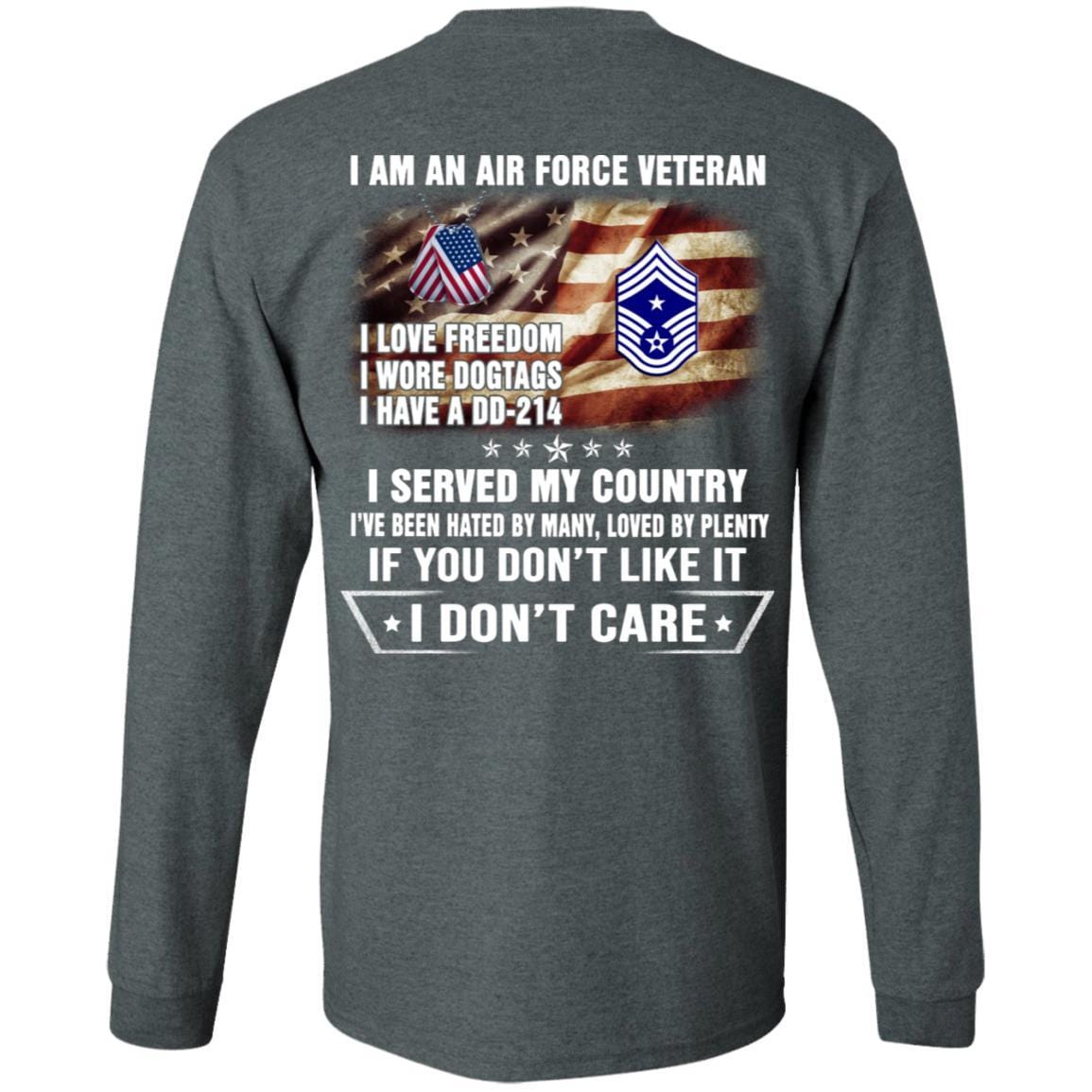 I Am An Air Force E-9 Command Chief Master Sergeant CCM E9 Noncommissioned Officer Ranks Veteran T-Shirt On Back-TShirt-USAF-Veterans Nation