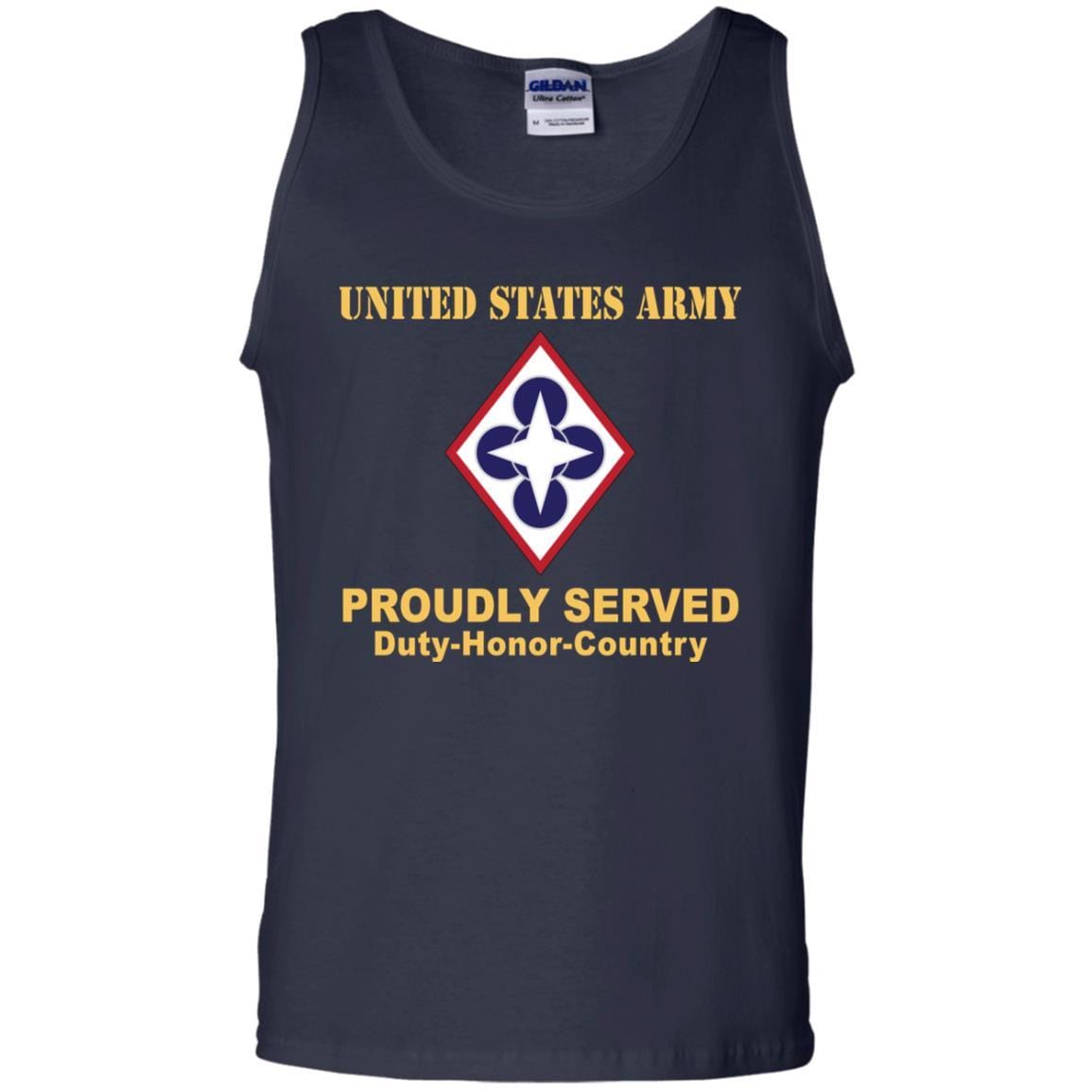 US ARMY CSIB COMBINED ARMS SUPPORT COMMAND- Proudly Served T-Shirt On Front For Men-TShirt-Army-Veterans Nation