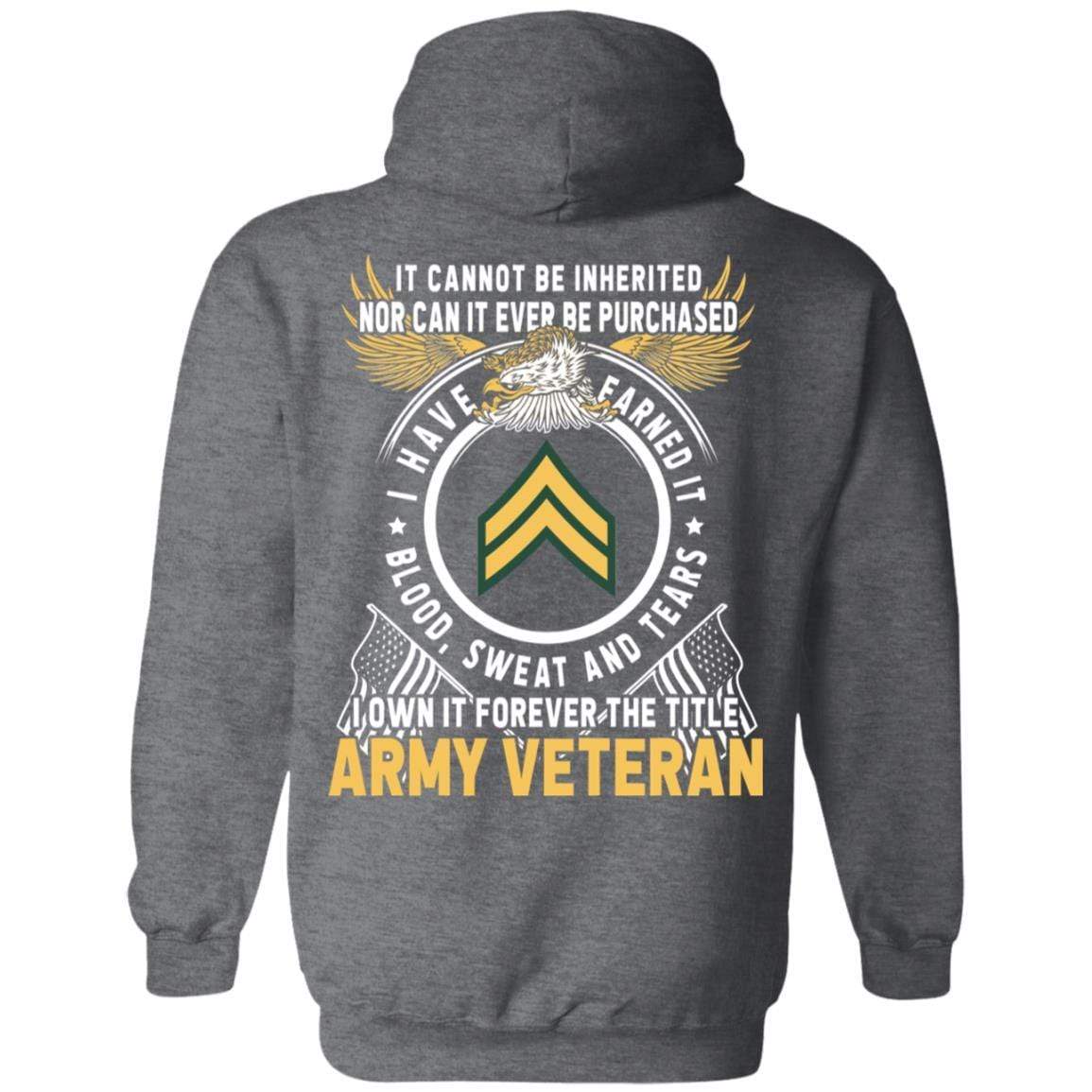US Army E-4 Corporal E4 CPL Noncommissioned Officer Ranks T-Shirt For Men On Back-TShirt-Army-Veterans Nation