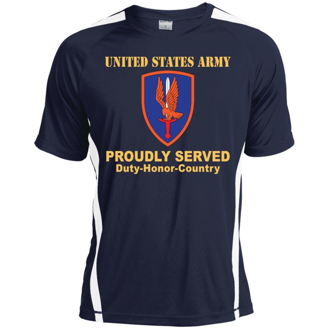 US ARMY 1ST AVIATION BRIGADE- Proudly Served T-Shirt On Front For Men-TShirt-Army-Veterans Nation