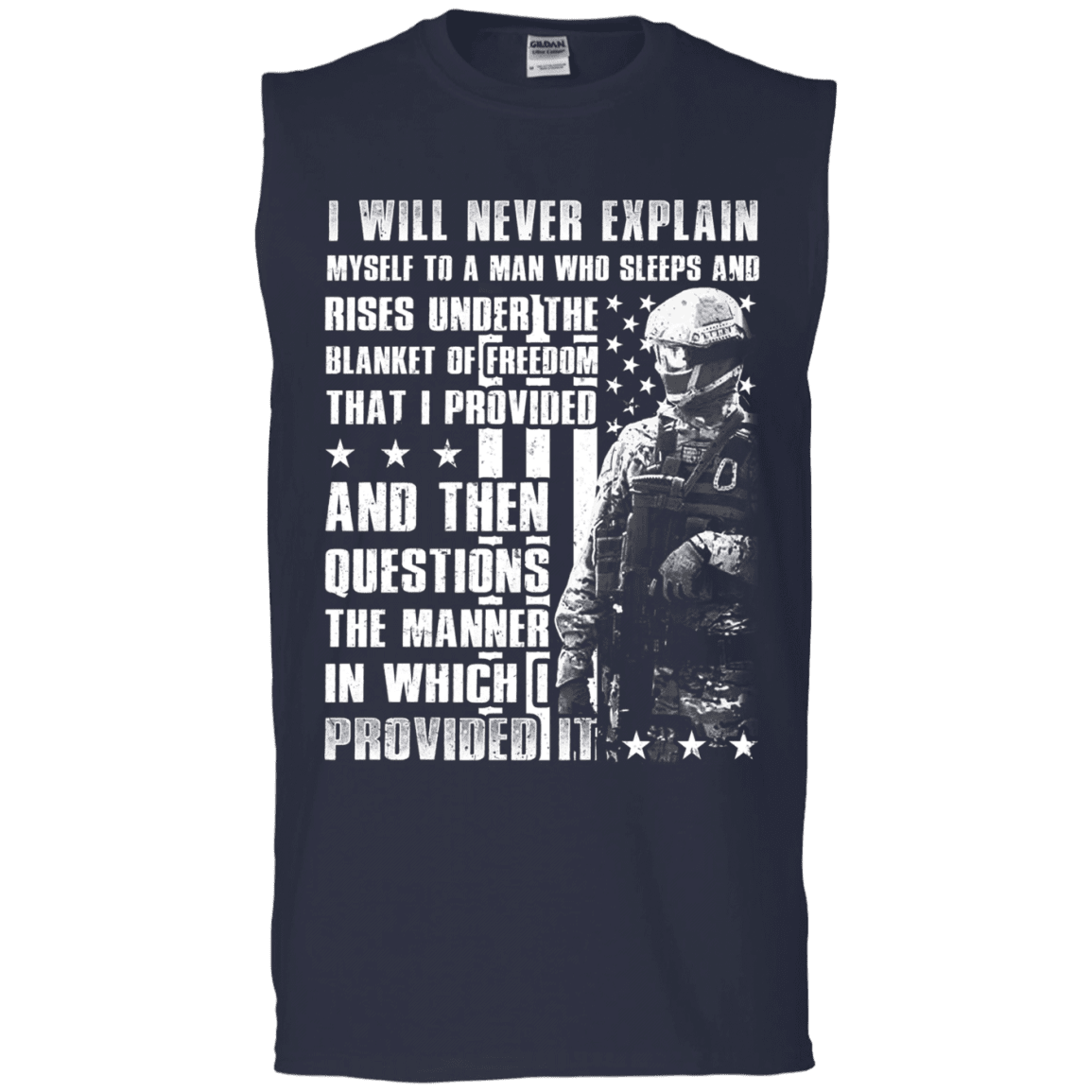Military T-Shirt "I Will Never Explain Myself To A Man"-TShirt-General-Veterans Nation