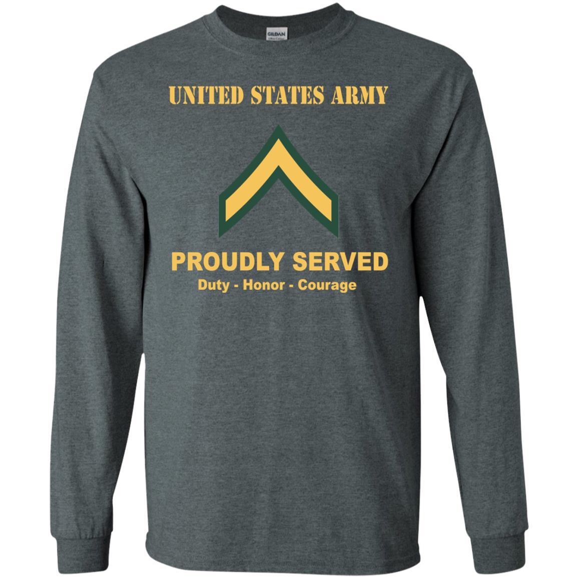 Army E-2 PV2 E2 Private Second Class Ranks Men Front Shirt US Army Rank-TShirt-Army-Veterans Nation