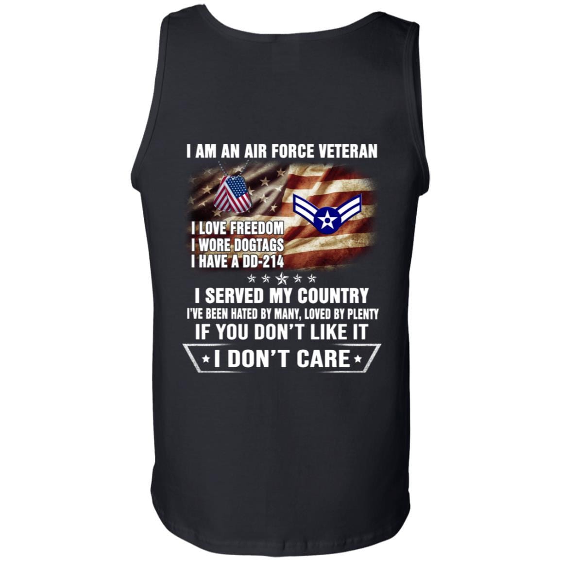 I Am An Air Force E-3 Airman First Class A1C E3 Ranks Enlisted Airman AF Rank Veteran T-Shirt On Back-TShirt-USAF-Veterans Nation