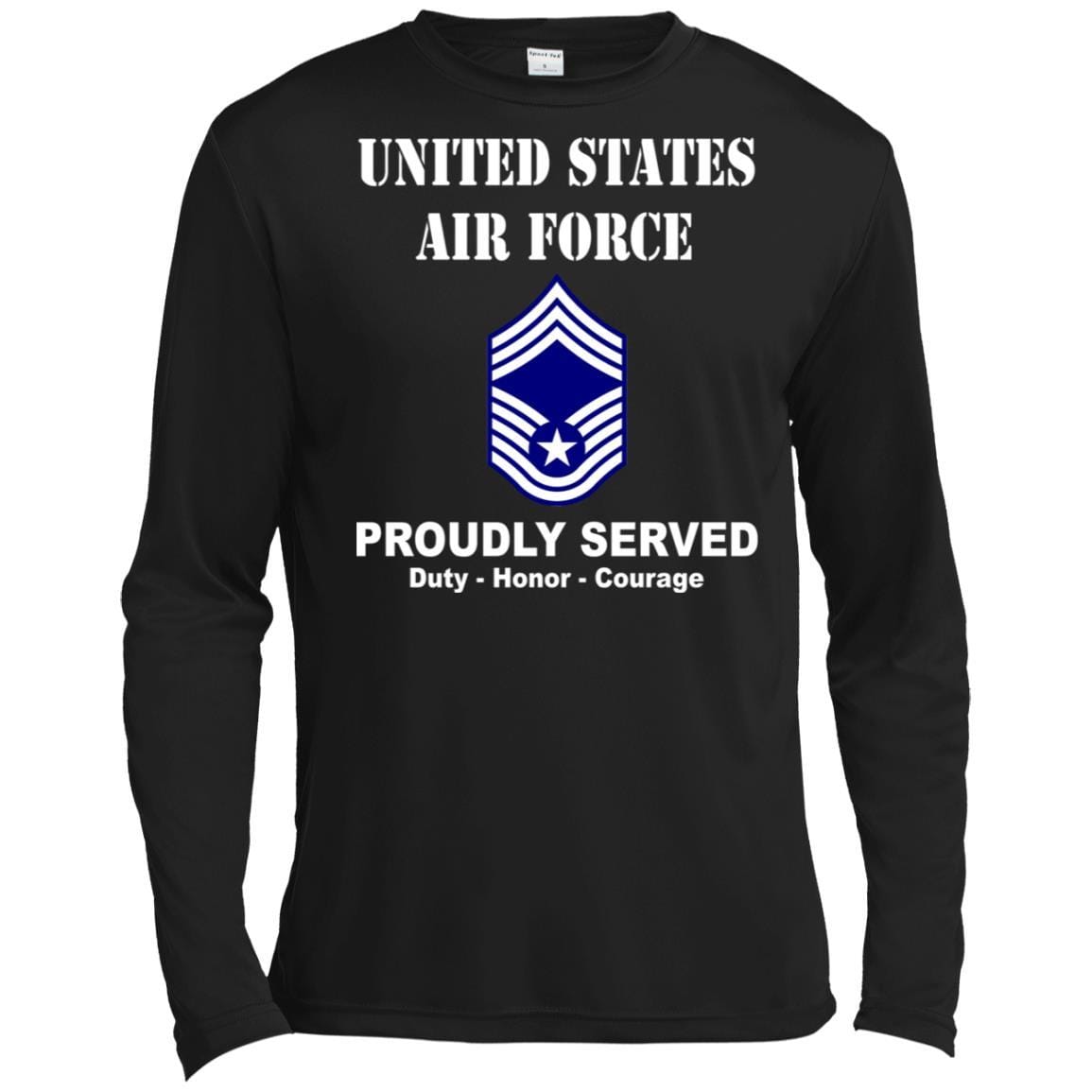 US Air Force E-9 Chief Master Sergeant CMSgt E9 Noncommissioned Officer Ranks T shirt Sport-Tek Tall Pullover Hoodie - T-Shirt-TShirt-USAF-Veterans Nation