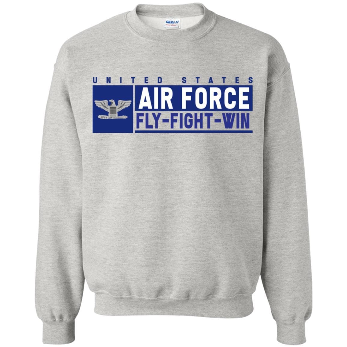 US Air Force O-6 Colonel Fly - Fight - Win Long Sleeve - Pullover Hoodie-TShirt-USAF-Veterans Nation