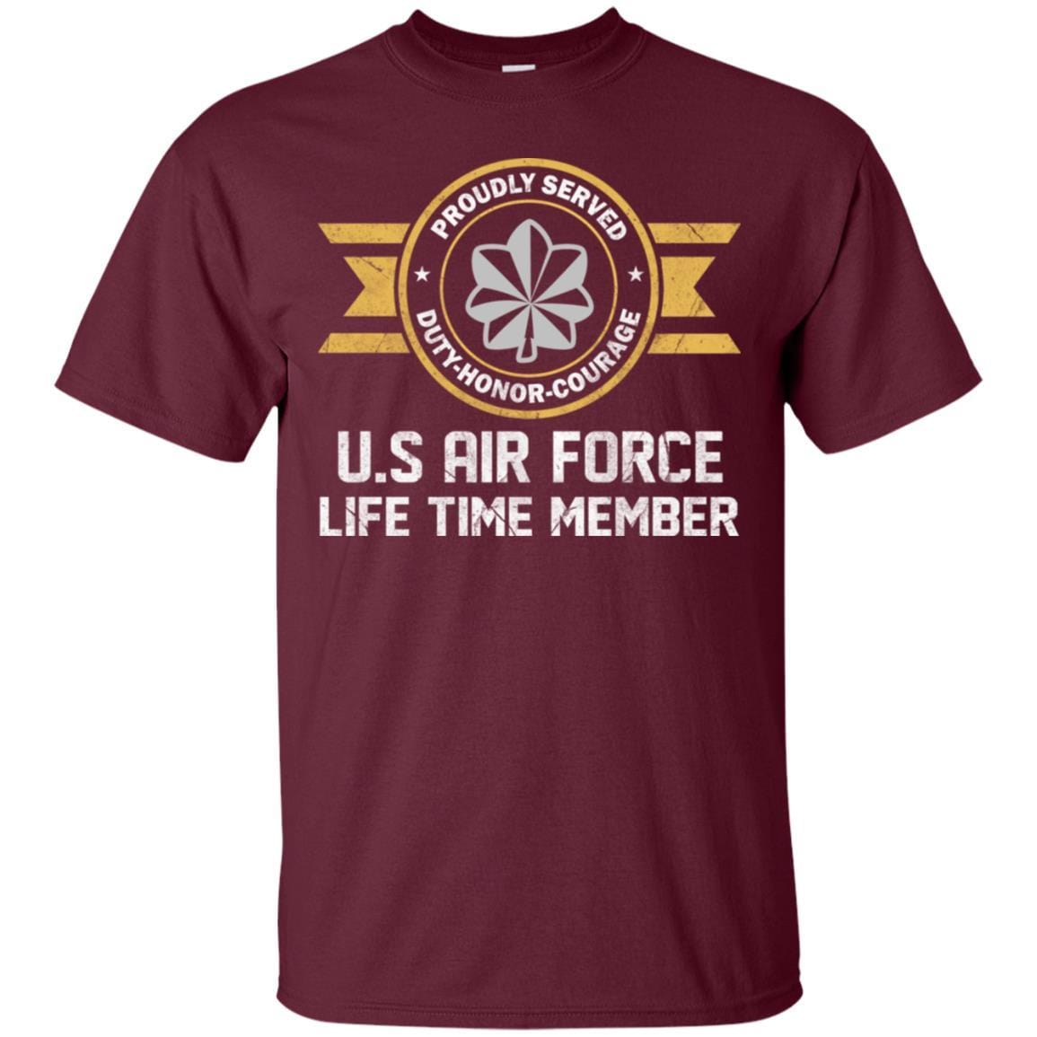 Life time member-US Air Force O-5 Lieutenant Colonel Lt Co O5 Field Officer Ranks Men T Shirt On Front-TShirt-USAF-Veterans Nation