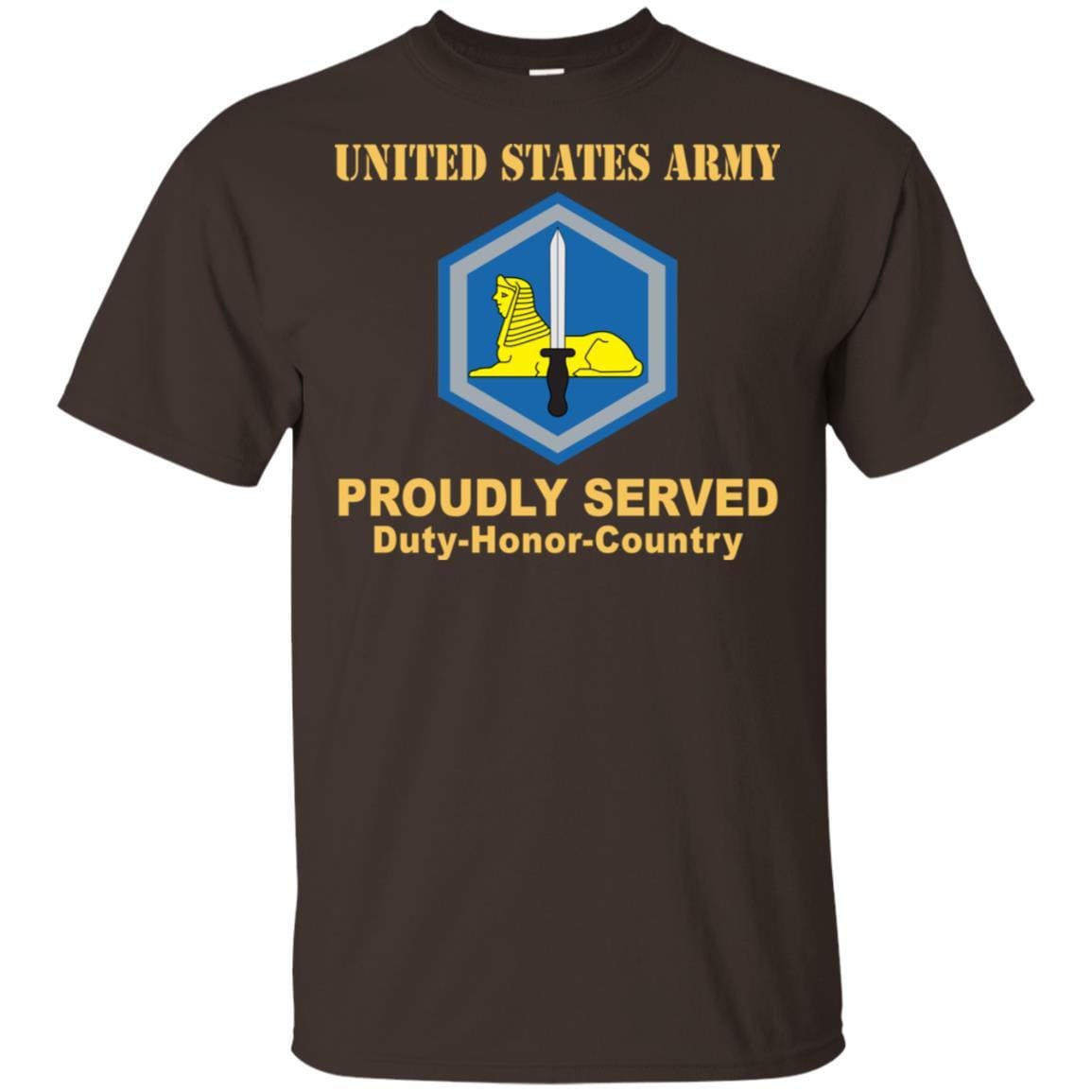 US ARMY 66TH MILITARY INTELLIGENCE BRIGADE - Proudly Served T-Shirt On Front For Men-TShirt-Army-Veterans Nation