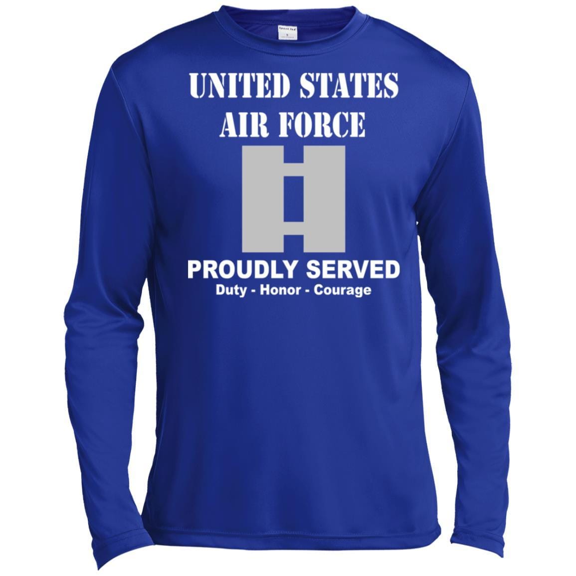 US Air Force O-3 Captain Capt O3 Commissioned Officer Ranks T shirt Sport-Tek Tall Pullover Hoodie - T-Shirt-TShirt-USAF-Veterans Nation