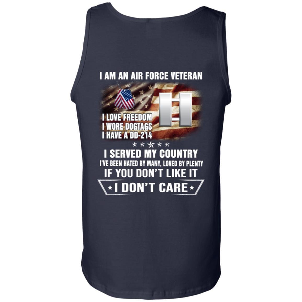 I Am An Air Force O-3 Captain Capt O3 Commissioned Officer Ranks Veteran T-Shirt On Back-TShirt-USAF-Veterans Nation