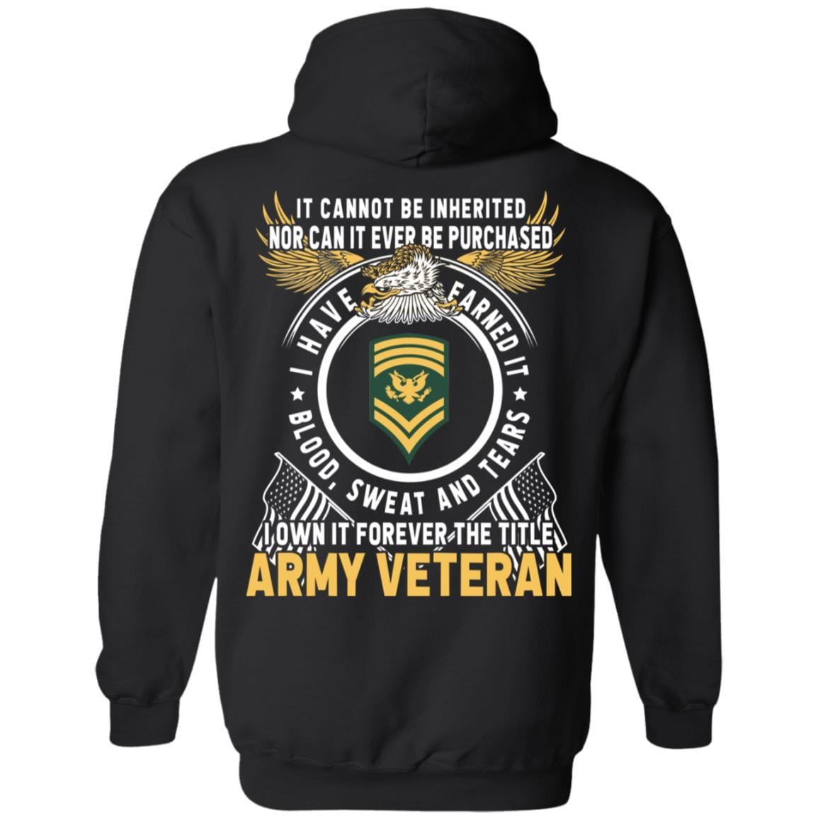 US Army E-9 SPC E9 Specialist Ranks T-Shirt For Men On Back-TShirt-Army-Veterans Nation