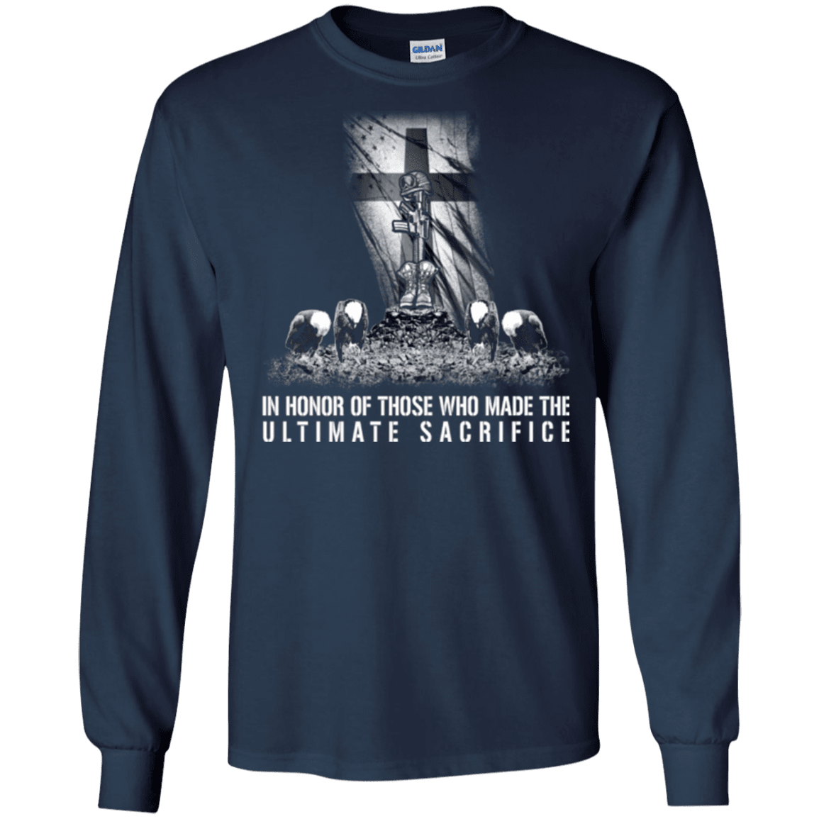 Military T-Shirt "In Honor of Those Who Made The Ultimate Sacrifice"-TShirt-General-Veterans Nation