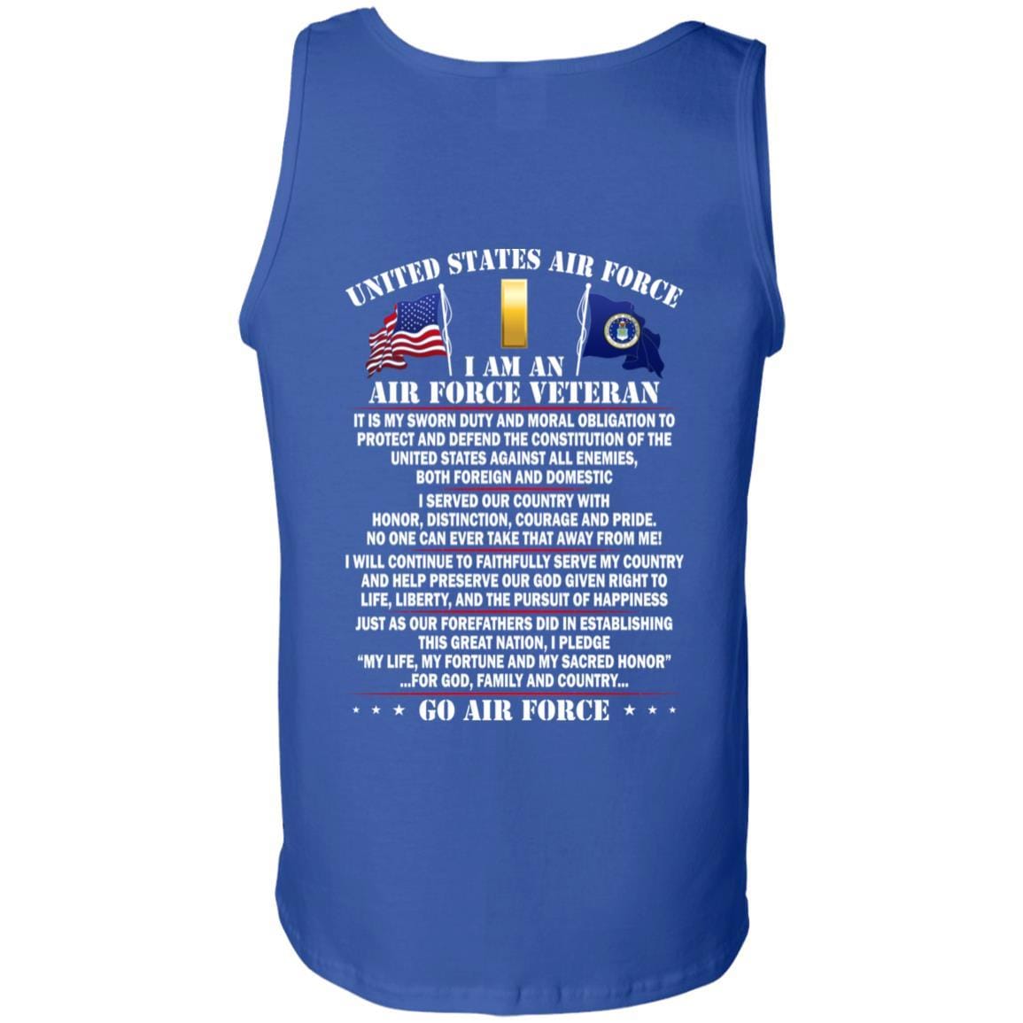 US Air Force O-1 Second Lieutenant 2d Lt O1 Commissioned Officer Ranks - Go Air Force T-Shirt On Back-TShirt-USAF-Veterans Nation