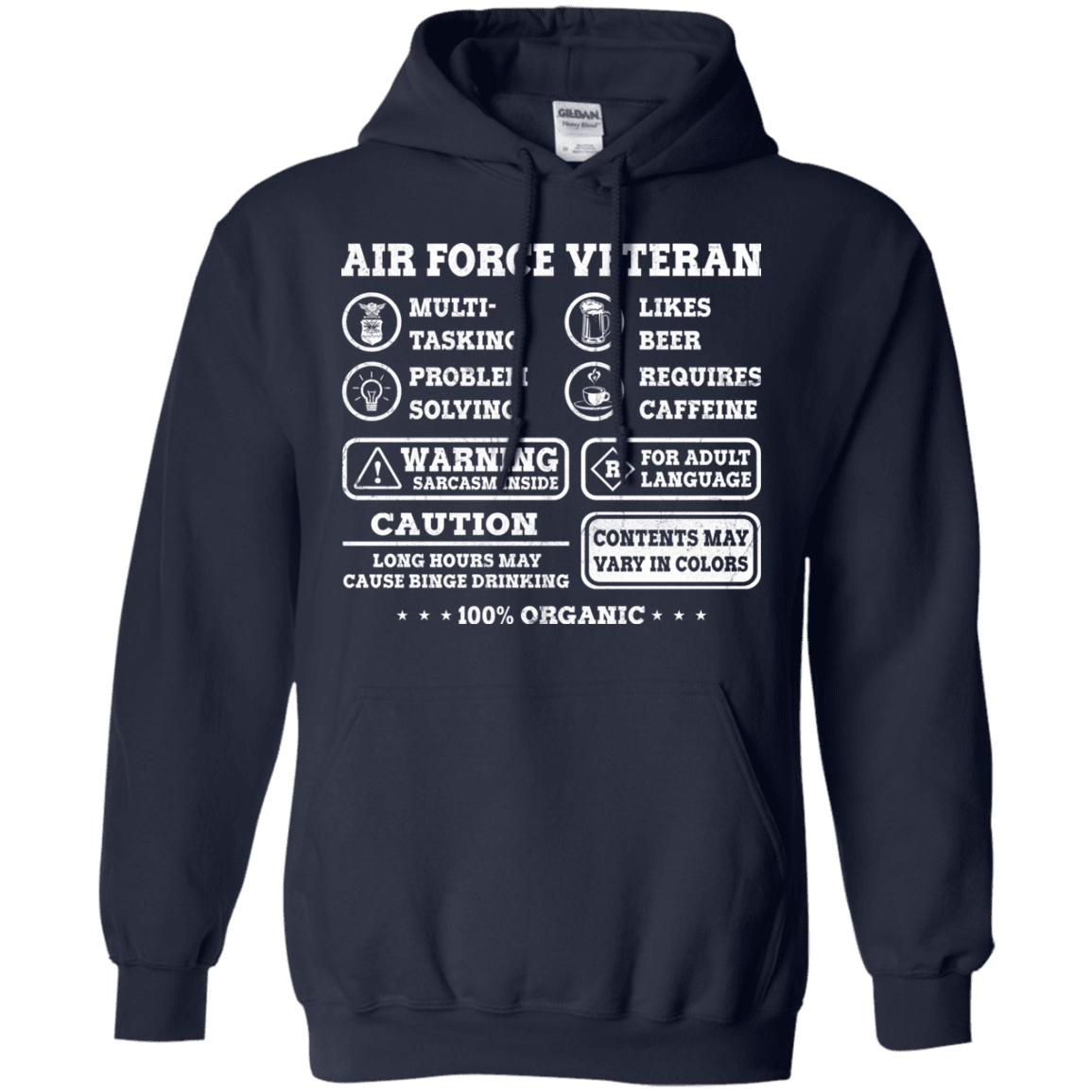 Air Force Veteran Multitasking Sarcasm Men Front T Shirts-TShirt-USAF-Veterans Nation