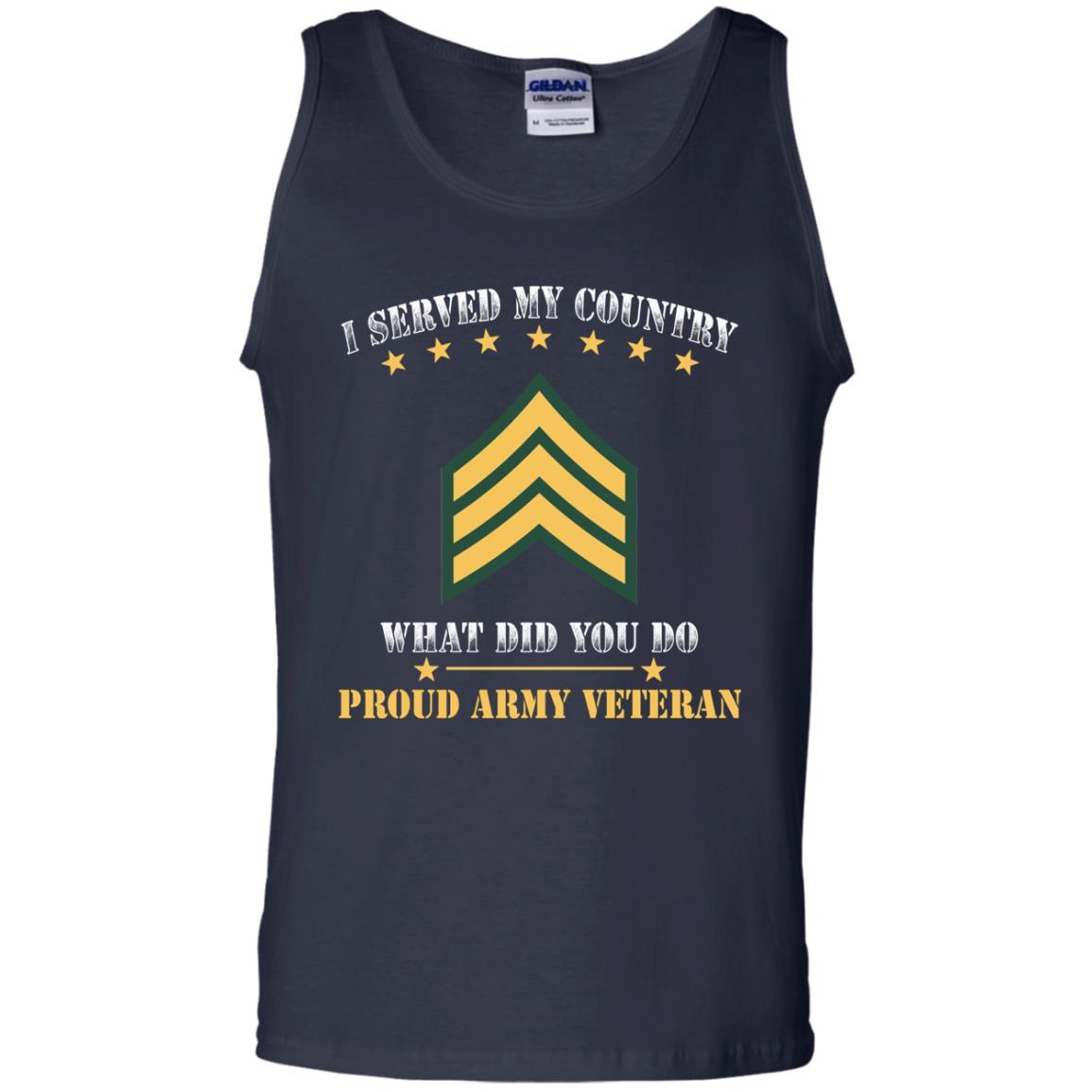 US Army E-5 Sergeant E5 SGT Noncommissioned Officer Ranks Men Front T Shirt - Proud US Army Veteran-TShirt-Army-Veterans Nation