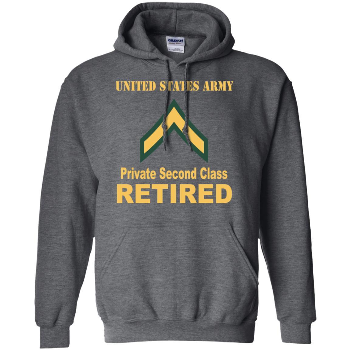 Army E-2 PV2 E2 Private Second Class Enlisted Soldier Retired Men T Shirt On Front-TShirt-Army-Veterans Nation