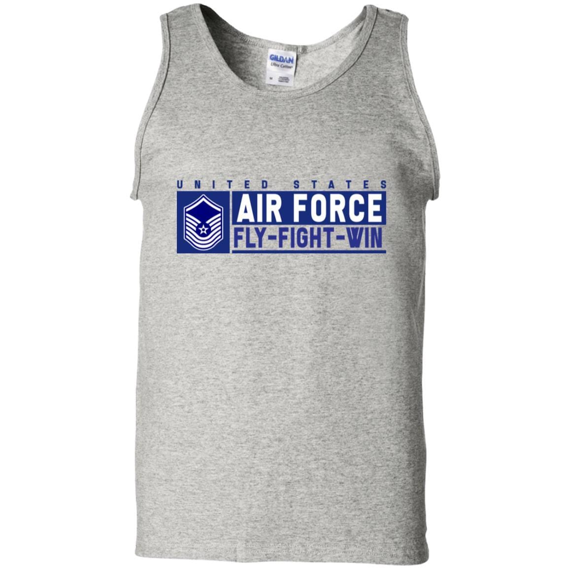 US Air Force E-8 Senior Master Sergeant Old Style Fly - Fight - Win T-Shirt On Front For Men-TShirt-USAF-Veterans Nation