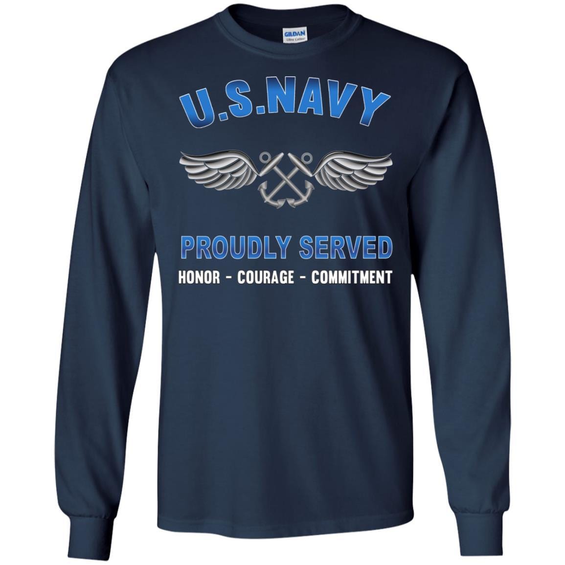 U.S Navy Aviation Boatswain's Mate Navy AB - Proudly Served T-Shirt For Men On Front-TShirt-Navy-Veterans Nation