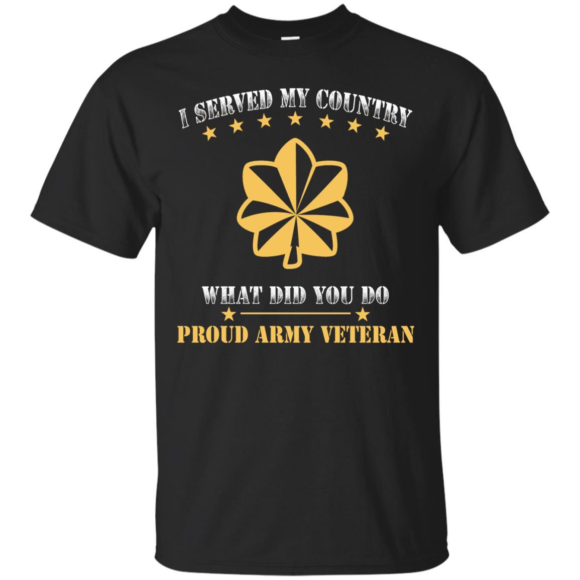 US Army O-4 Major O4 MAJ Field Officer Ranks Men Front T Shirt - Proud US Army Veteran-TShirt-Army-Veterans Nation