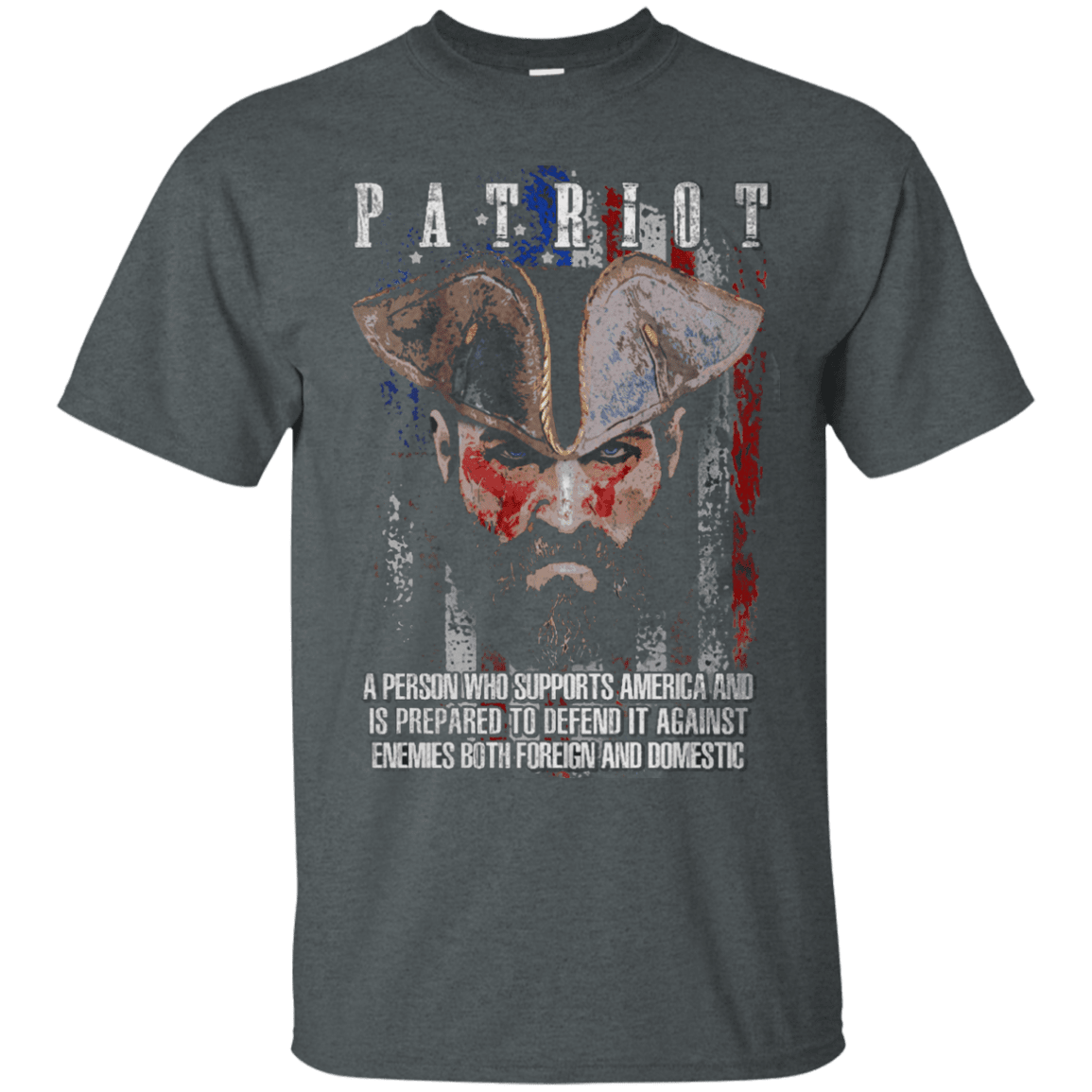 Military T-Shirt "Patriot Supports America"-TShirt-General-Veterans Nation