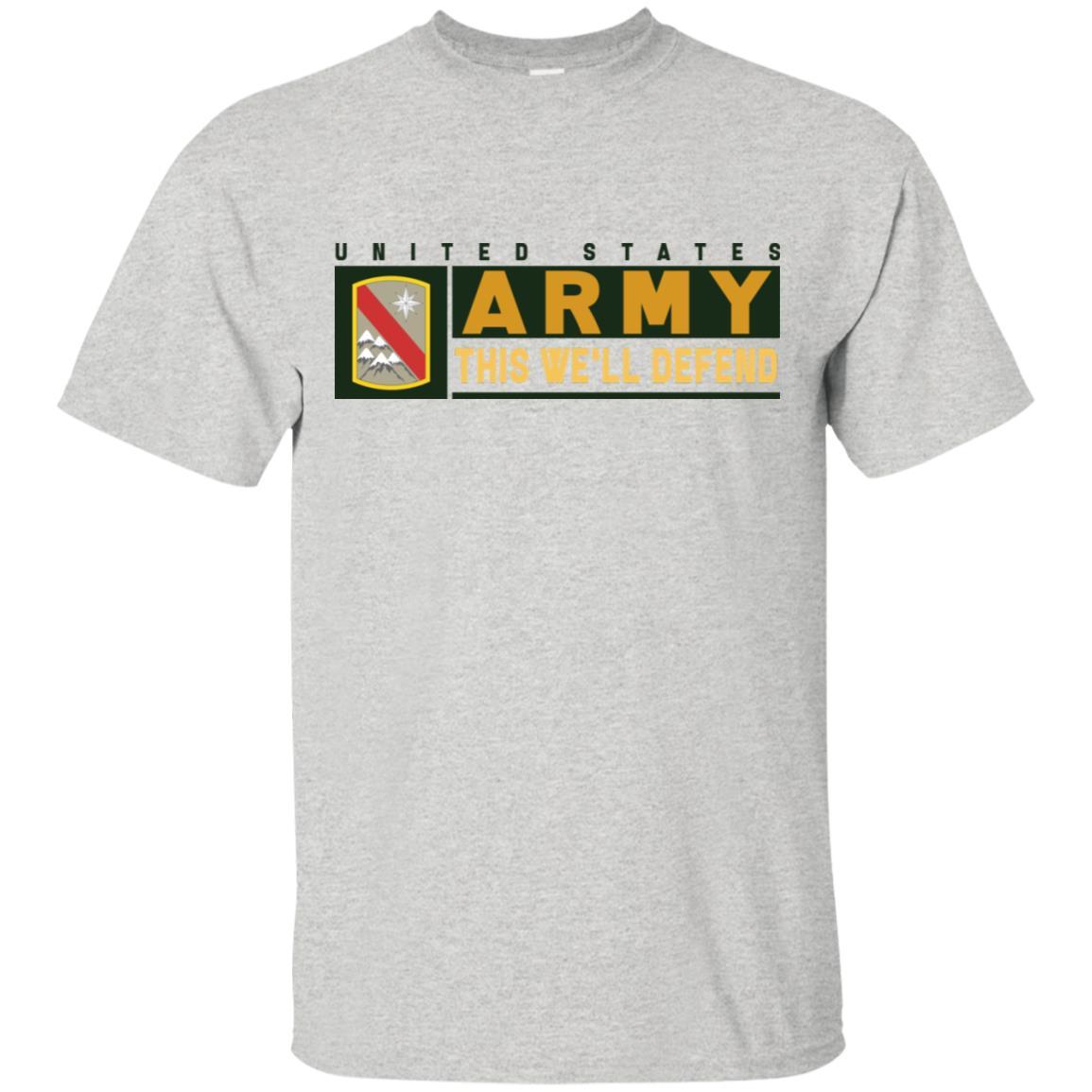US Army 43 SUSTAINMENT BRIGADE- This We'll Defend T-Shirt On Front For Men-TShirt-Army-Veterans Nation