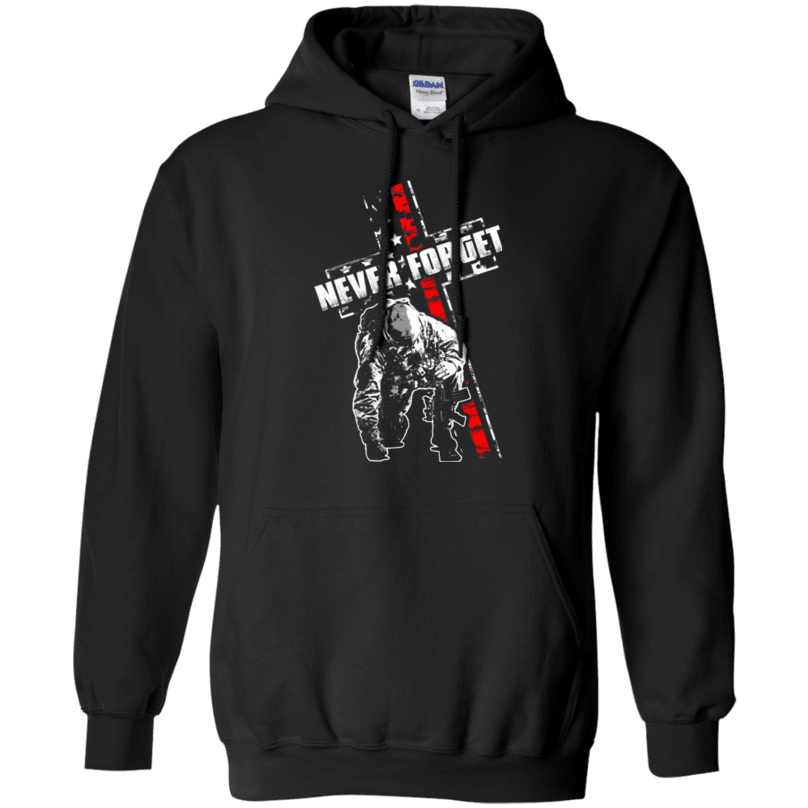 Military T-Shirt "NEVER FORGET VETERAN"-TShirt-General-Veterans Nation