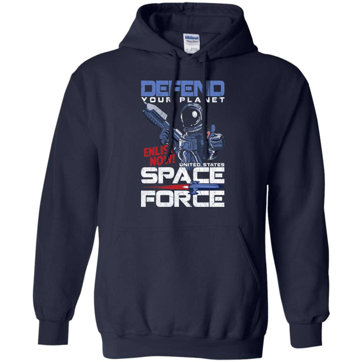 Military T-Shirt "Defend Your Planet Space Force Men" Front-TShirt-General-Veterans Nation