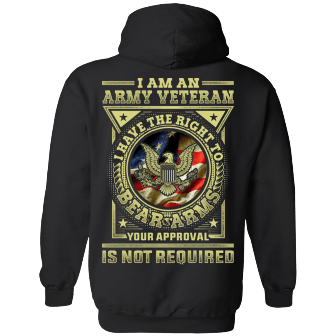 Army Veteran Have the Right To Bear Arms Men Back T Shirts-TShirt-Army-Veterans Nation