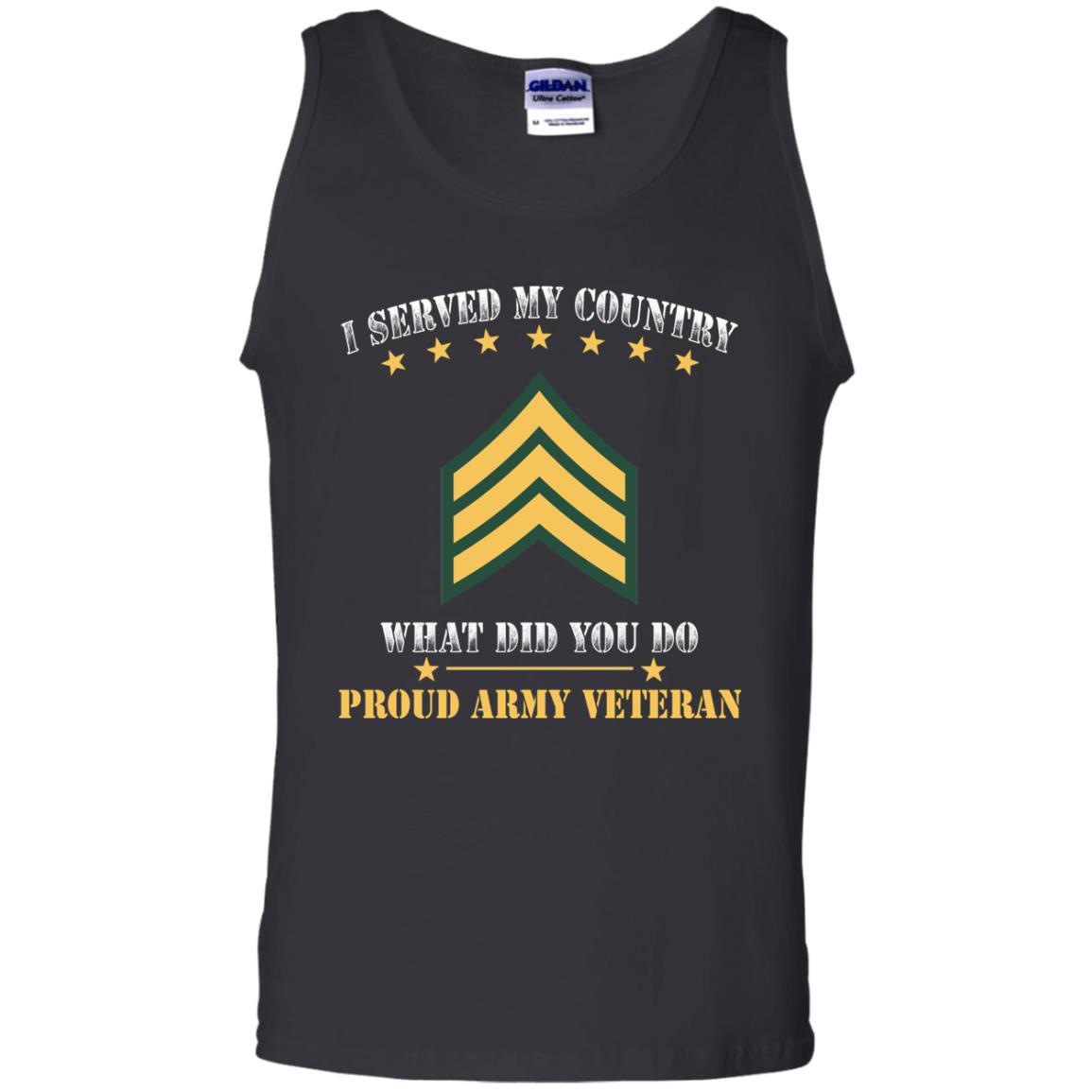 US Army E-5 Sergeant E5 SGT Noncommissioned Officer Ranks Men Front T Shirt - Proud US Army Veteran-TShirt-Army-Veterans Nation