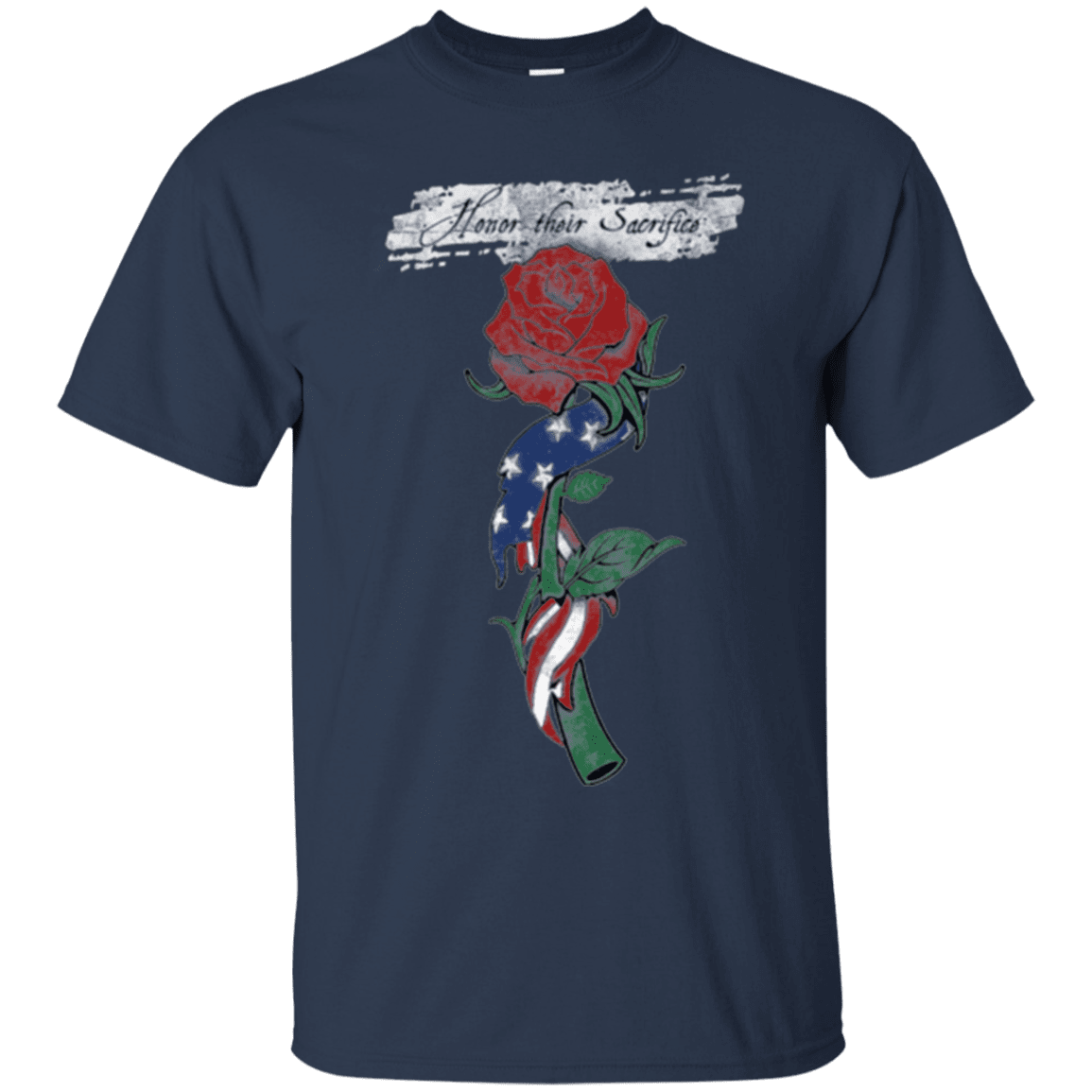 Military T-Shirt "Honor Their Sacrifice"-TShirt-General-Veterans Nation