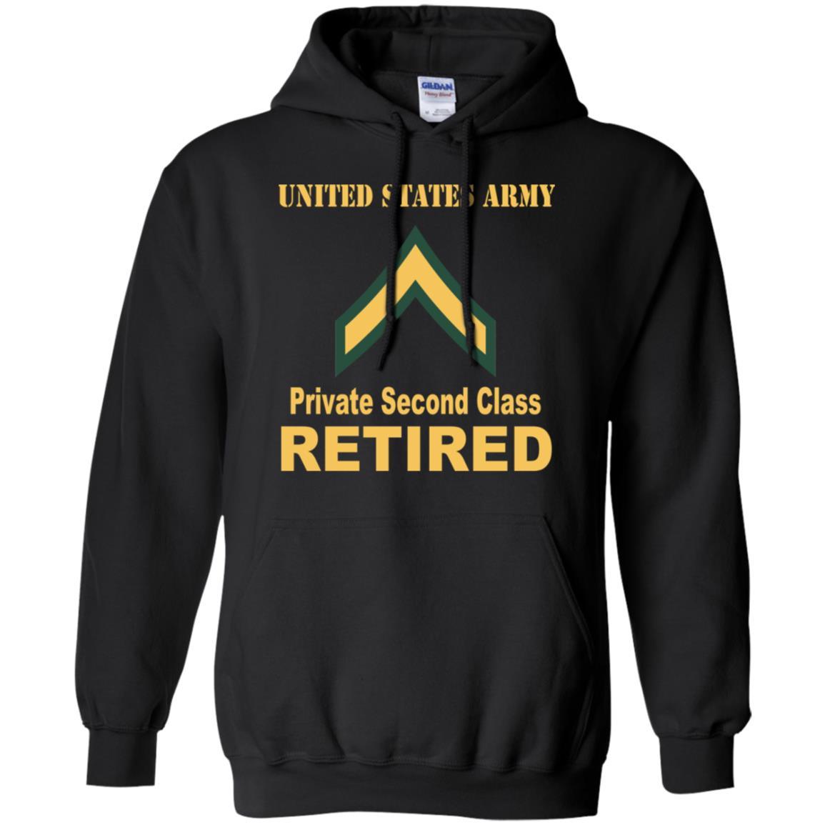 Army E-2 PV2 E2 Private Second Class Enlisted Soldier Retired Men T Shirt On Front-TShirt-Army-Veterans Nation