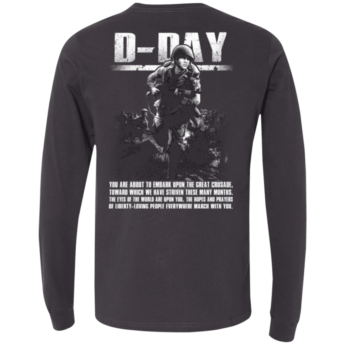 Military T-Shirt "Veteran - D Day WW2" - Men Back-TShirt-General-Veterans Nation