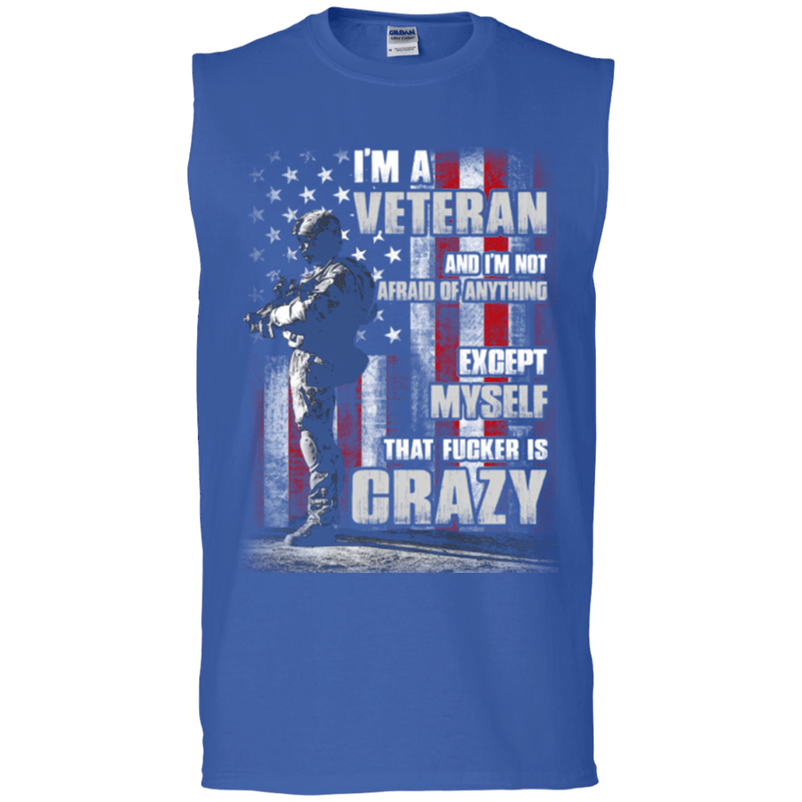 Military T-Shirt "I AM A CRAZY VETERAN"-TShirt-General-Veterans Nation