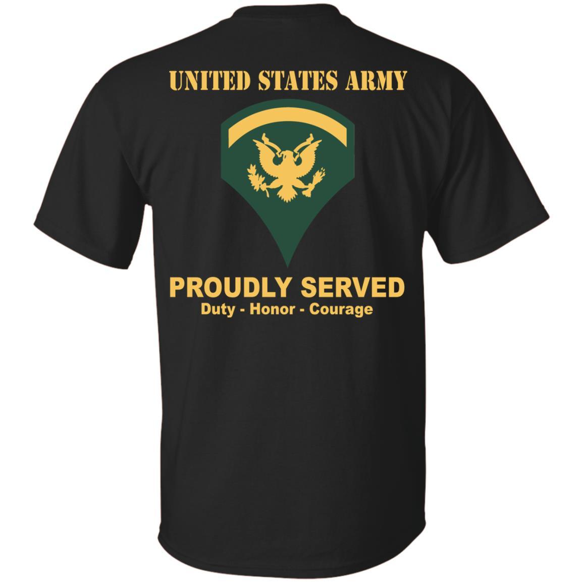 US Army E-5 SPC E5 Specialist Ranks Men Back US Army T Shirt-TShirt-Army-Veterans Nation