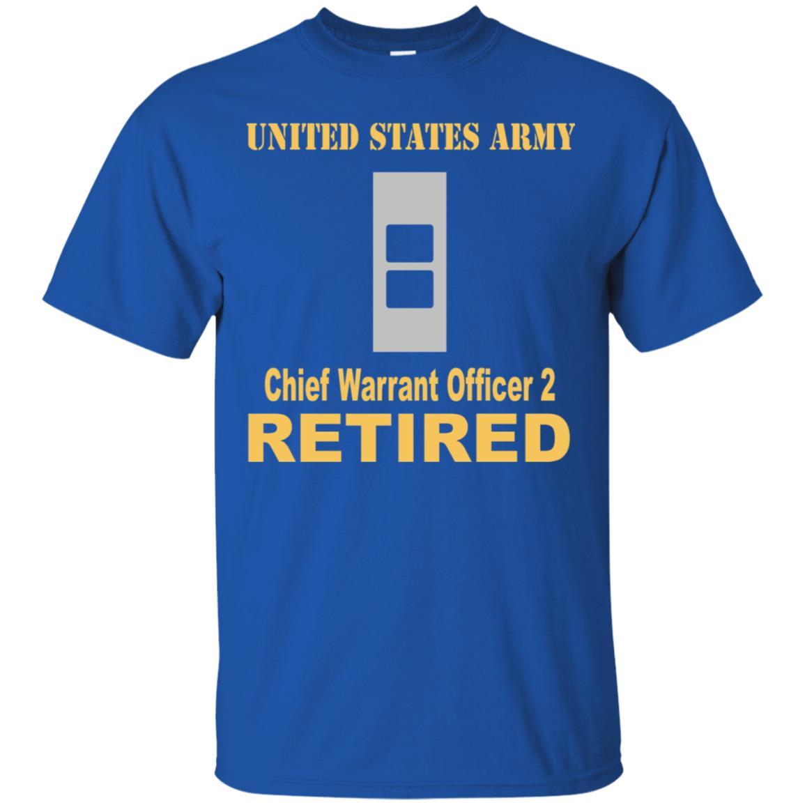 US Army W-2 Chief Warrant Officer 2 W2 CW2 Warrant Officer Retired Men T Shirt On Front-TShirt-Army-Veterans Nation