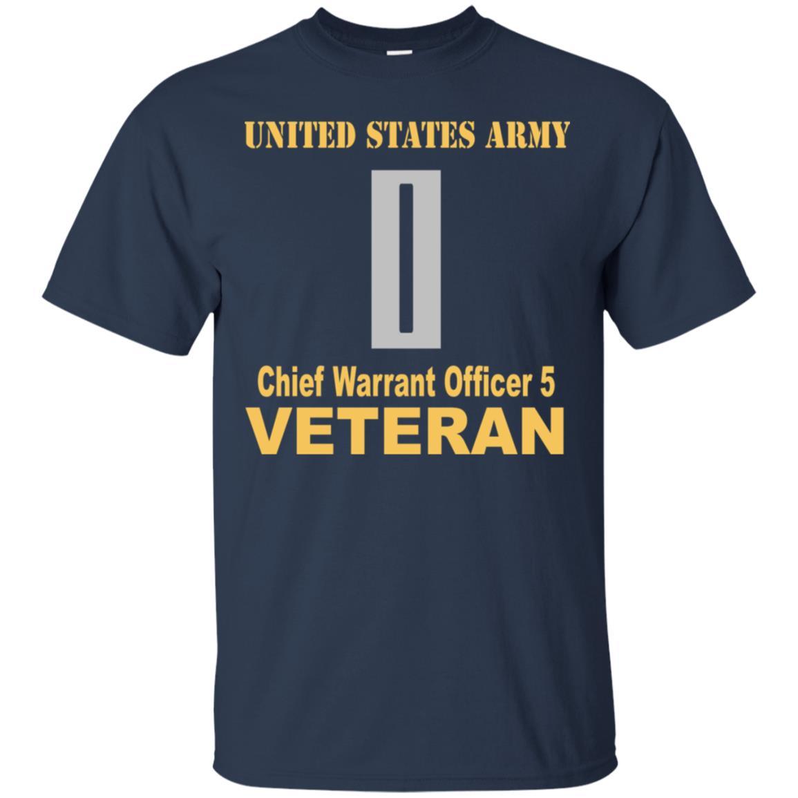 US Army W-5 Chief Warrant Officer 5 W5 CW5 Warrant Officer Veteran Men T Shirt On Front-TShirt-Army-Veterans Nation
