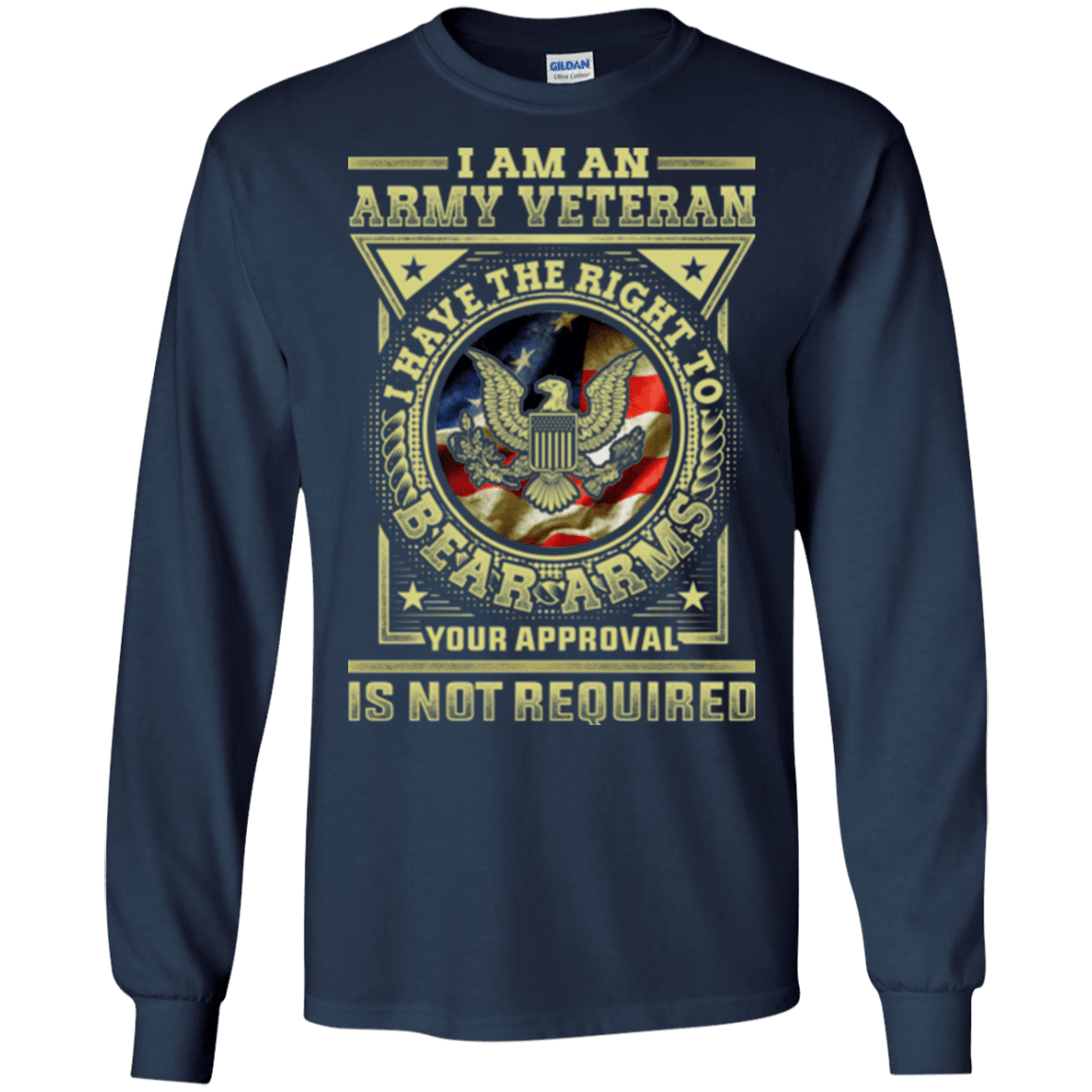 Army Veteran Have the Right To Bear Arms Men Front T Shirts-TShirt-Army-Veterans Nation