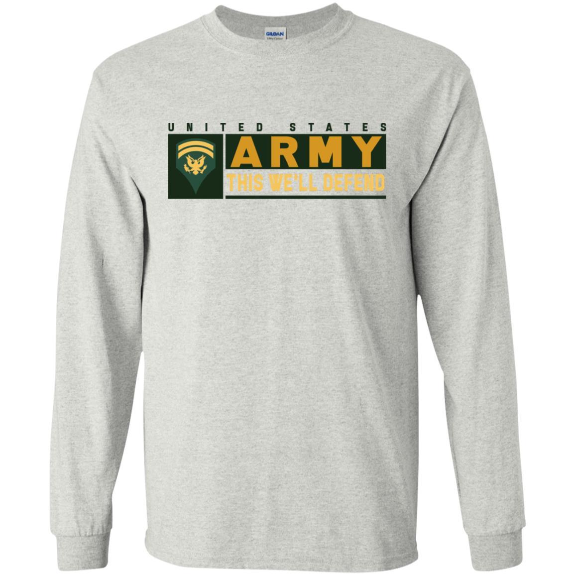 US Army E-6 SPC This We Will Defend T-Shirt On Front For Men-TShirt-Army-Veterans Nation