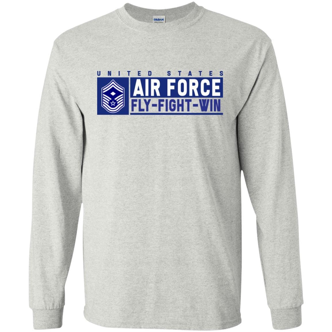 US Air Force E-8 First sergeant Fly - Fight - Win T-Shirt On Front For Men-TShirt-USAF-Veterans Nation