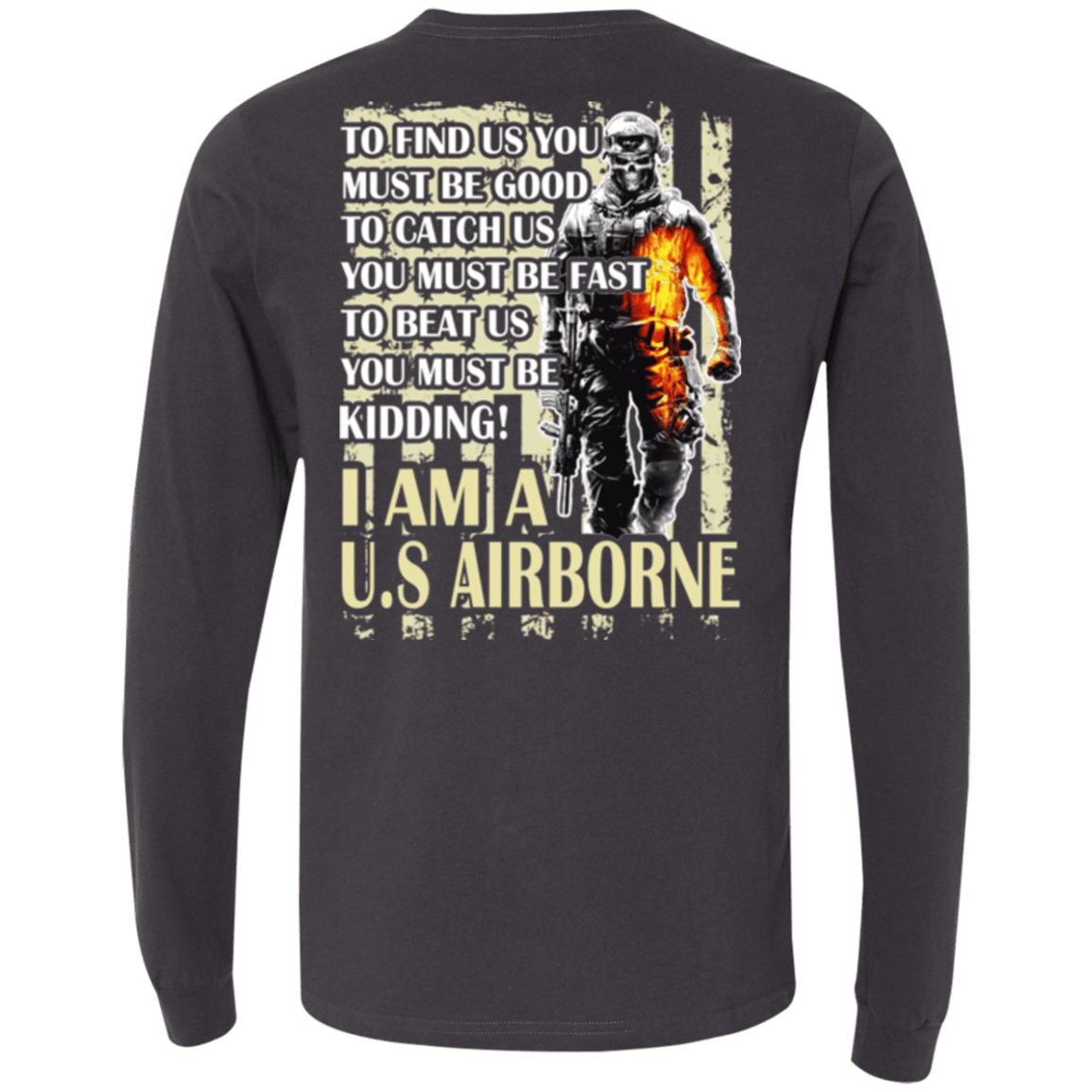 Military T-Shirt "I AM A US Airborne"-TShirt-General-Veterans Nation