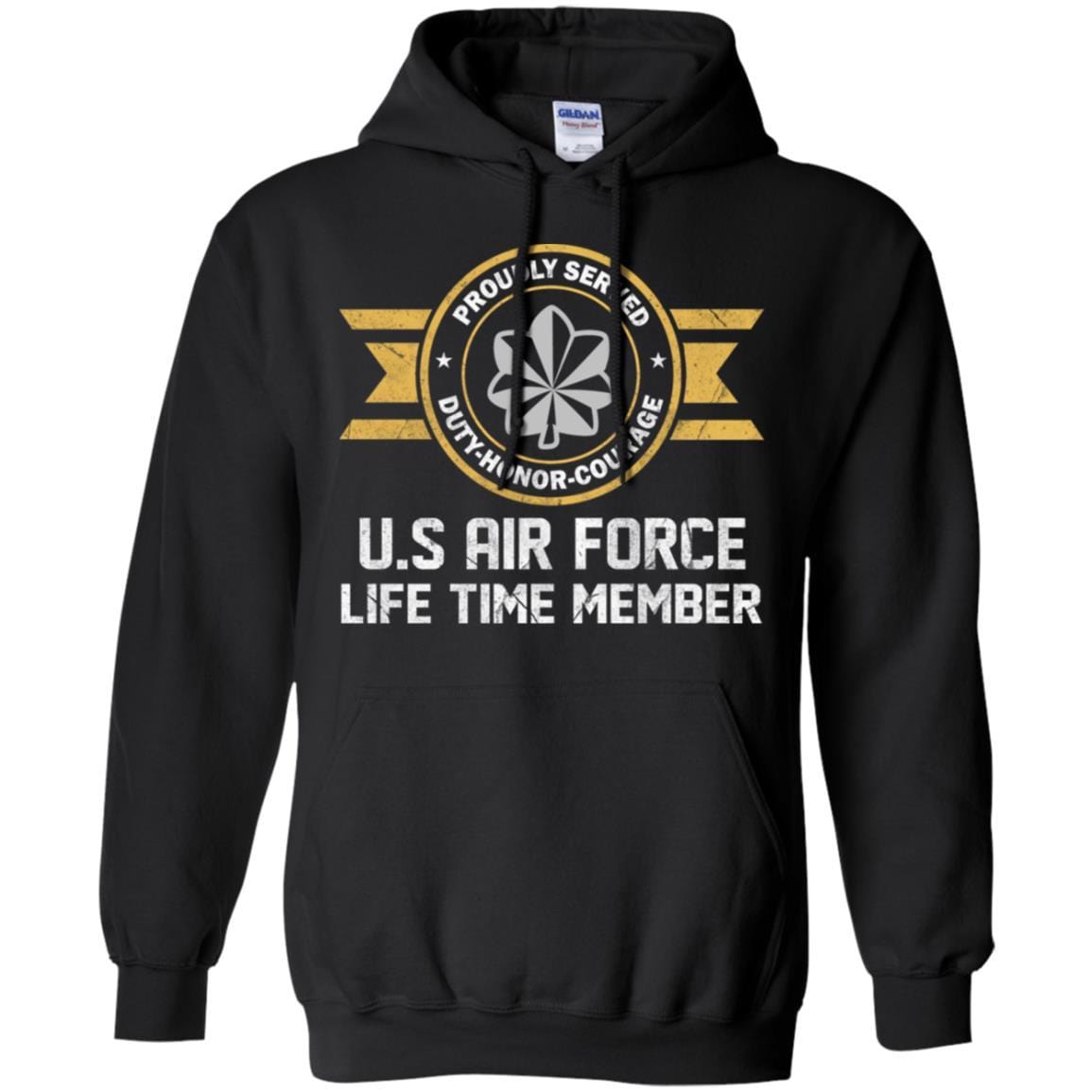 Life time member-US Air Force O-5 Lieutenant Colonel Lt Co O5 Field Officer Ranks Men T Shirt On Front-TShirt-USAF-Veterans Nation