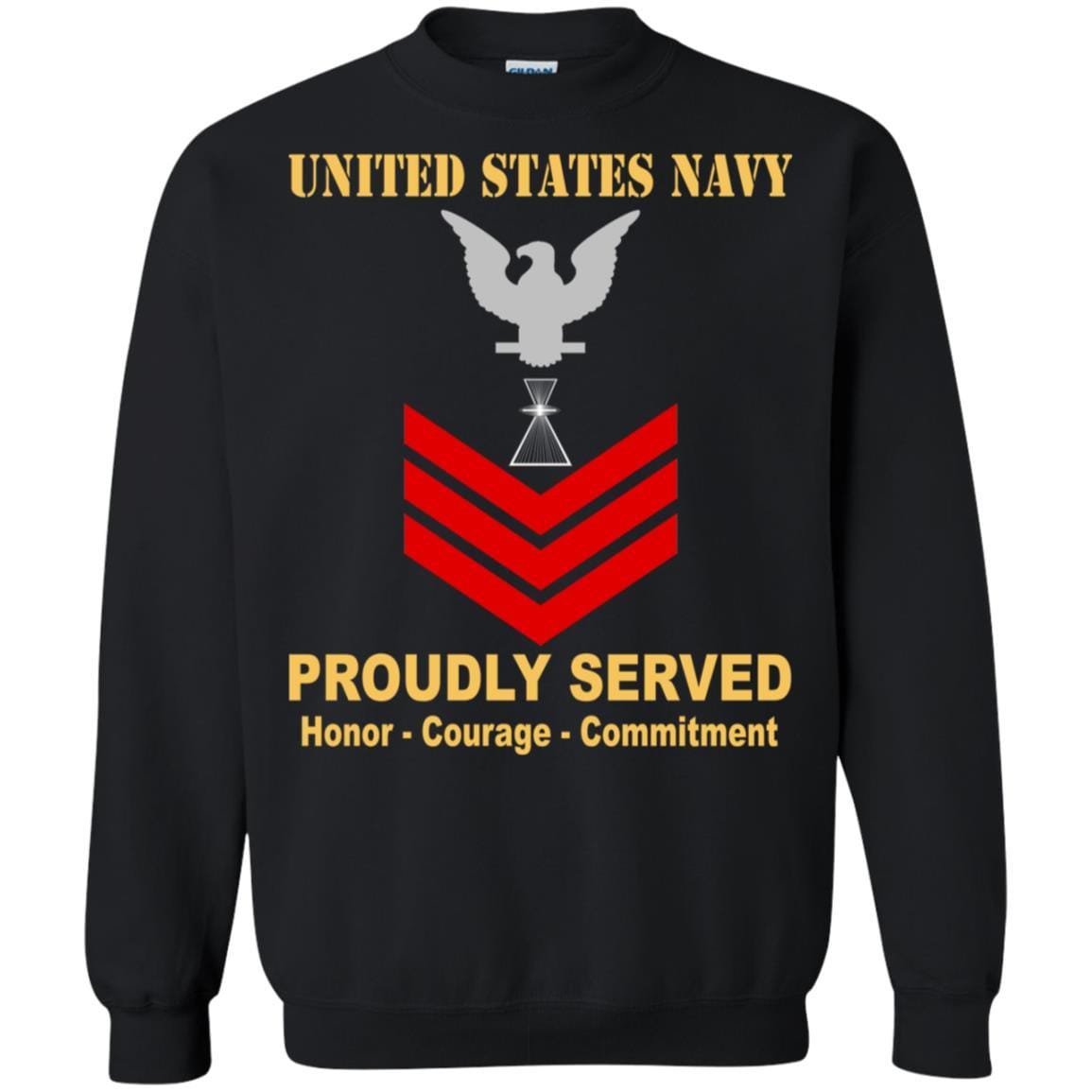U.S Navy Aviation Photographer's Mate PH E-6 Rating Badges Proudly Served T-Shirt For Men On Front-TShirt-Navy-Veterans Nation