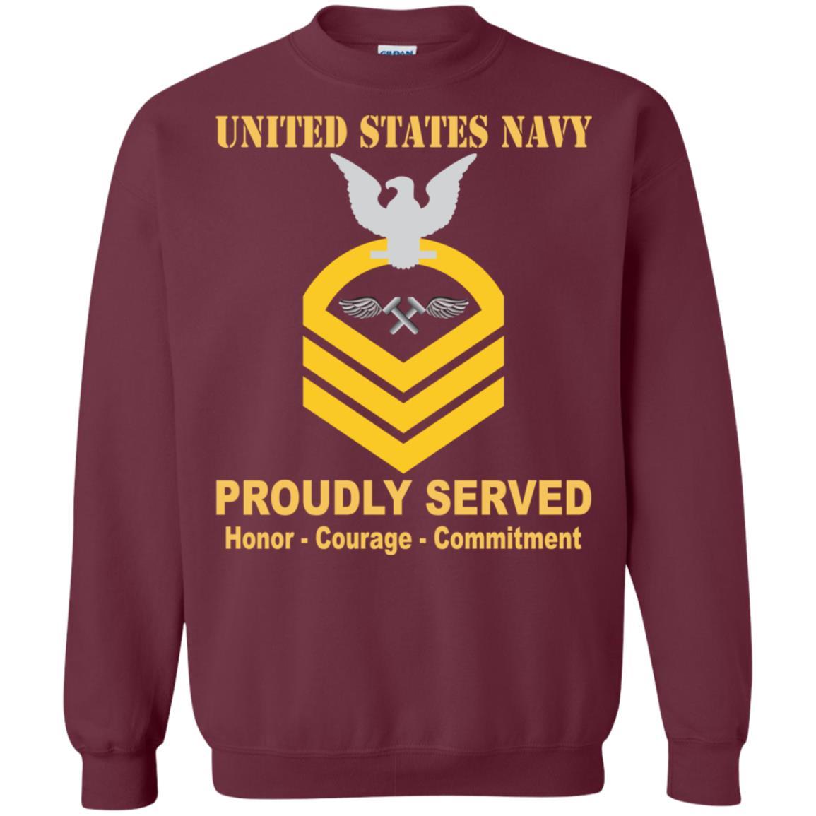 Navy Aviation Structural Mechanic Navy AM E-7 Rating Badges Proudly Served T-Shirt For Men On Front-TShirt-Navy-Veterans Nation