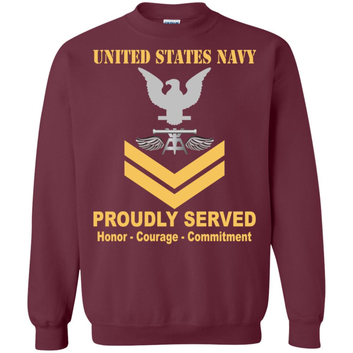 Navy Aviation Fire Control Tech Navy AQ E-5 Rating Badges Proudly Served T-Shirt For Men On Front-TShirt-Navy-Veterans Nation