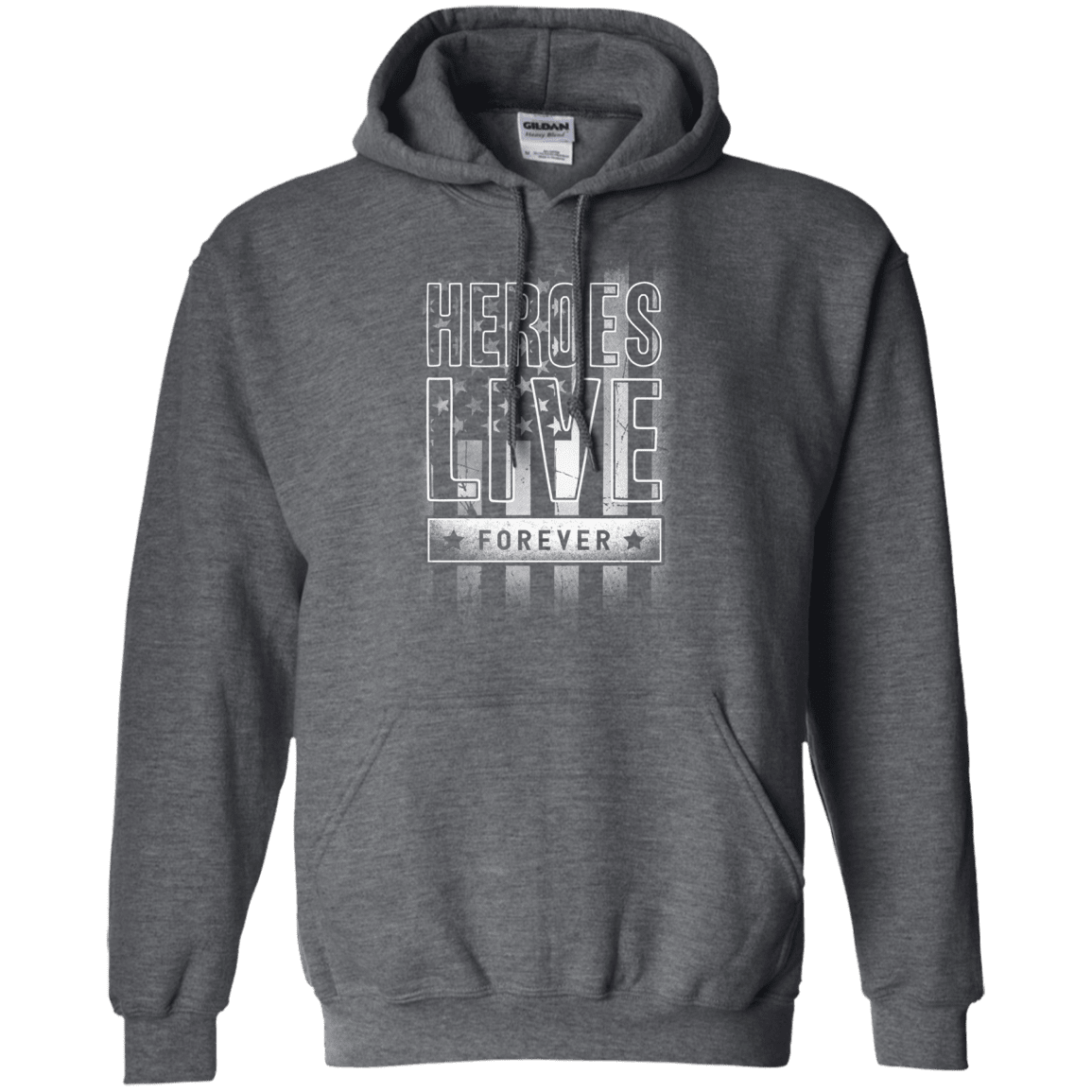 Military T-Shirt "Heroes Live Forever"-TShirt-General-Veterans Nation