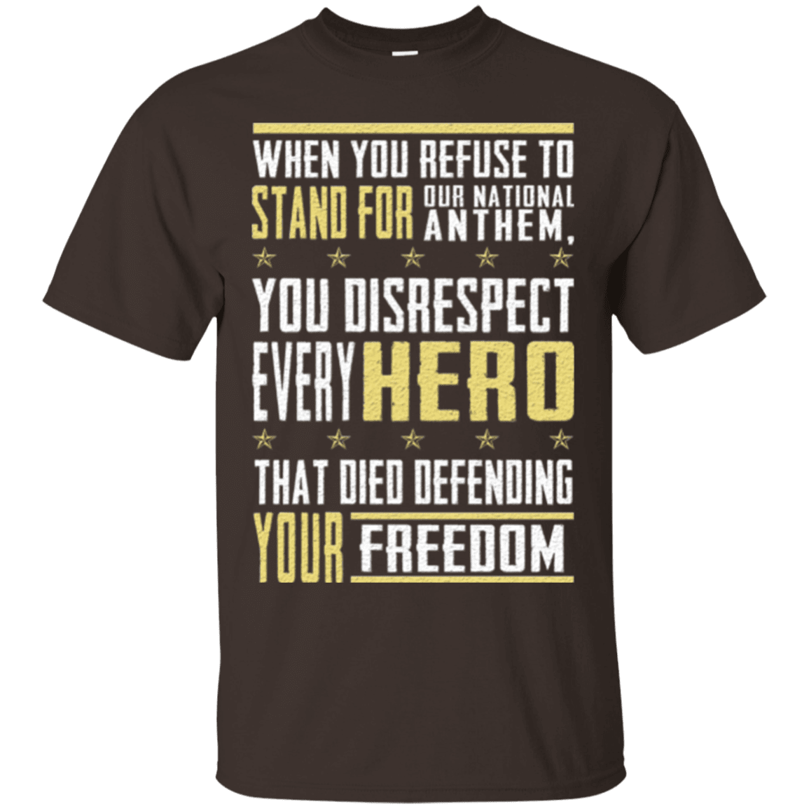 Military T-Shirt "Stand For Our National"-TShirt-General-Veterans Nation